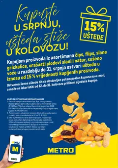 Pregled letka Metro Kupi i uštedi - Slane grickalice trgovine Metro vrijedi od 03.07.2026