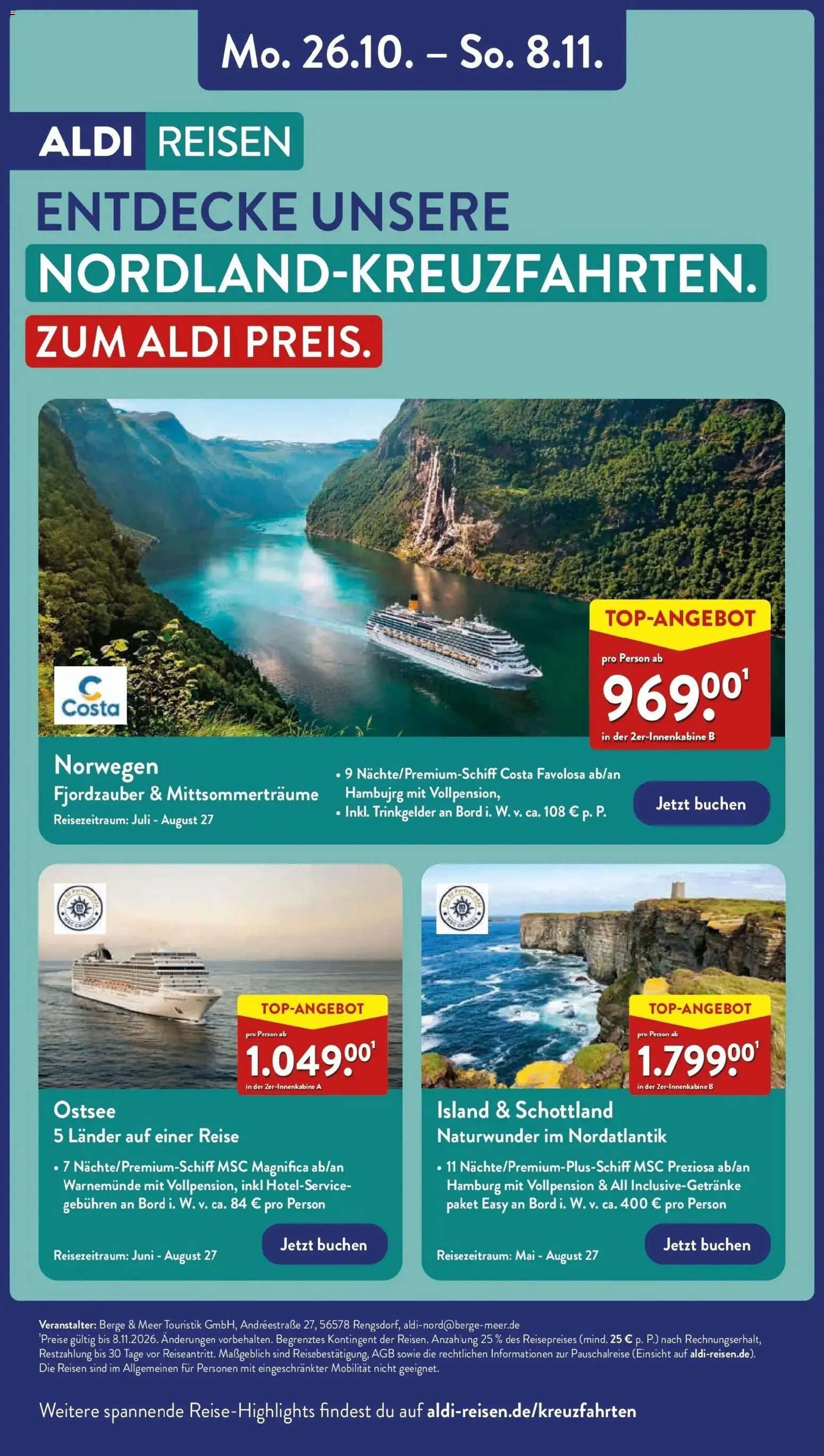 Vorschau von dem Prospekt des Geschäftes Aldi, gültig ab dem 26.10.2026