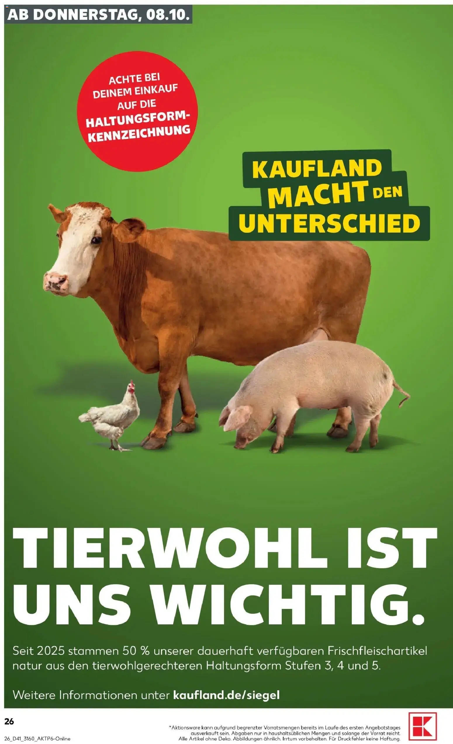 Vorschau von dem Prospekt des Geschäftes Kaufland, gültig ab dem 08.10.2026