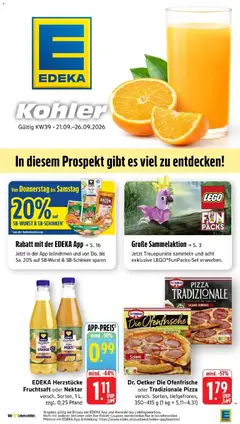 Vorschau von dem Prospekt des Geschäftes Edeka, gültig ab dem 21.09.2026