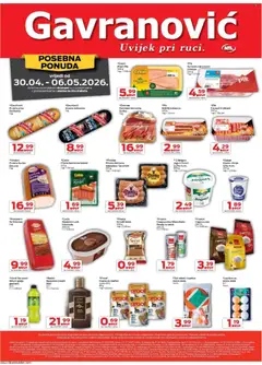 Pregled letka Gavranović Katalog trgovine Gavranović vrijedi od 30.04.2026