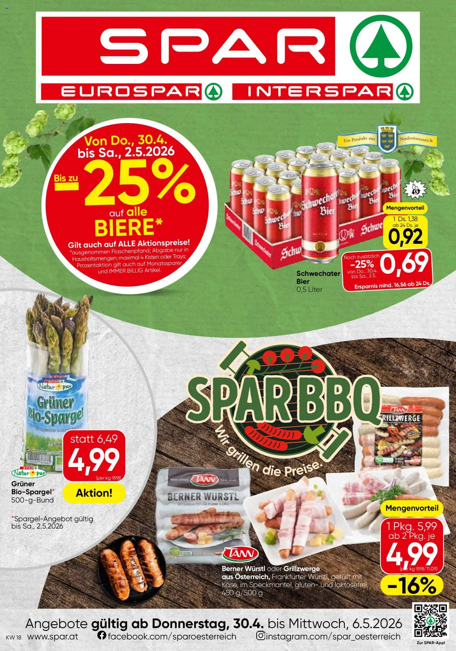 Vorschau der Angebote: Spar Spar Flugblatt - Burgenland gültig ab 30.04.2026 - Bier