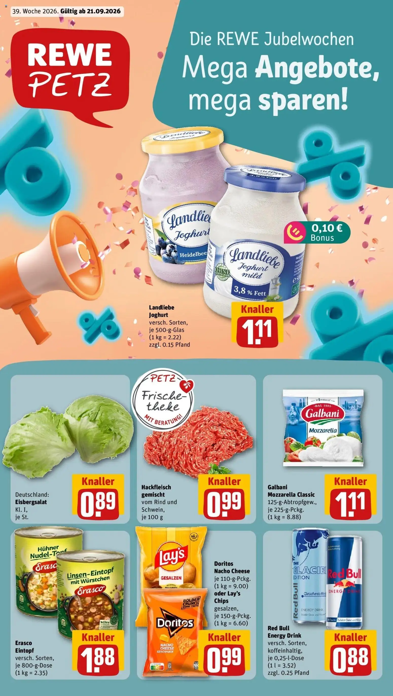 Vorschau von dem Prospekt des Geschäftes Rewe, gültig ab dem 21.09.2026