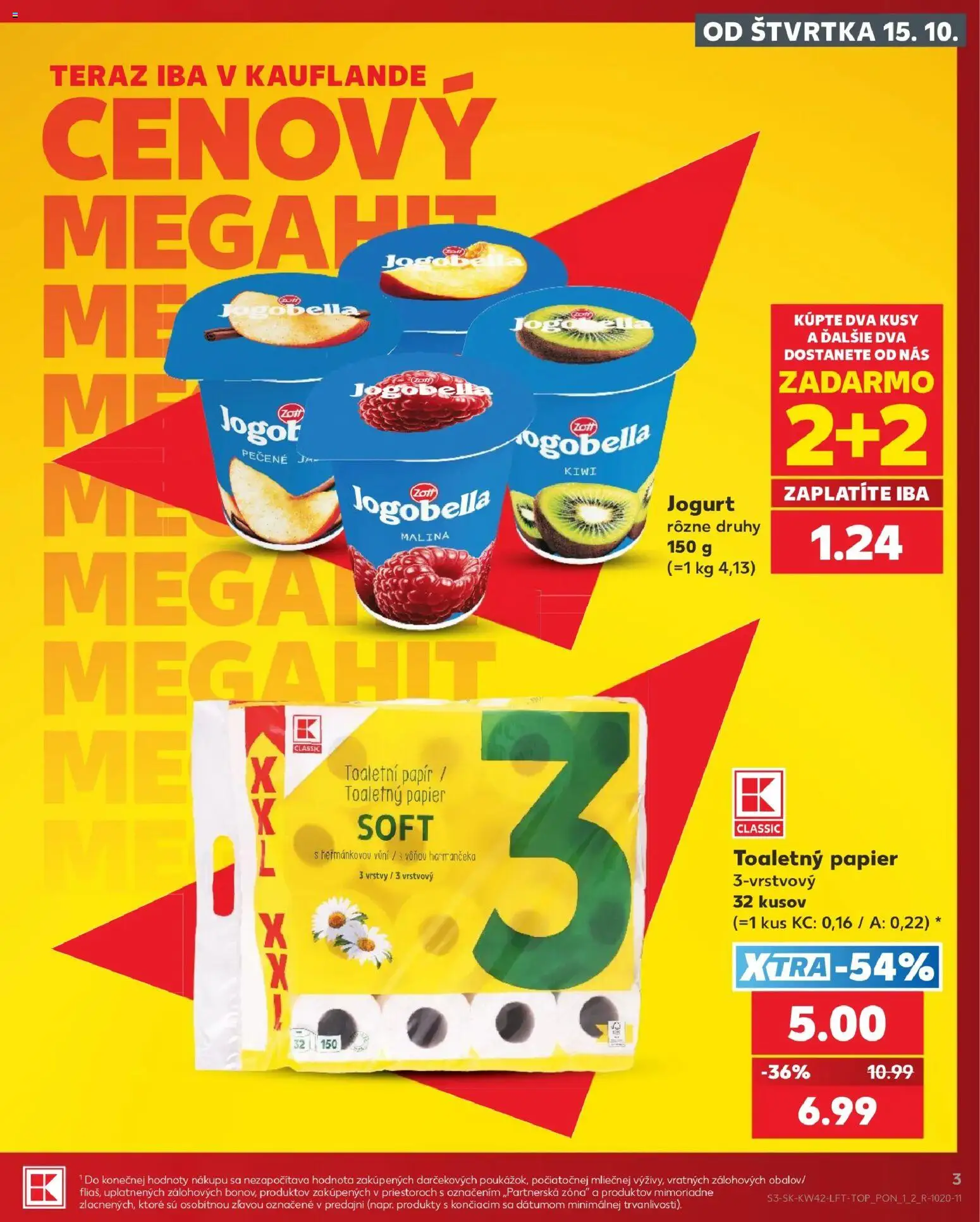 Náhľad Kaufland letáku platného od 15.10.2026 - Kiwi, Toaletný papier, Jogurt
