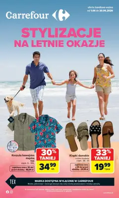 Pogląd gazetki "Carrefour gazetka - Stylizacje na letnie okazje" ze sklepu Carrefour ważnej od 01.06.2026