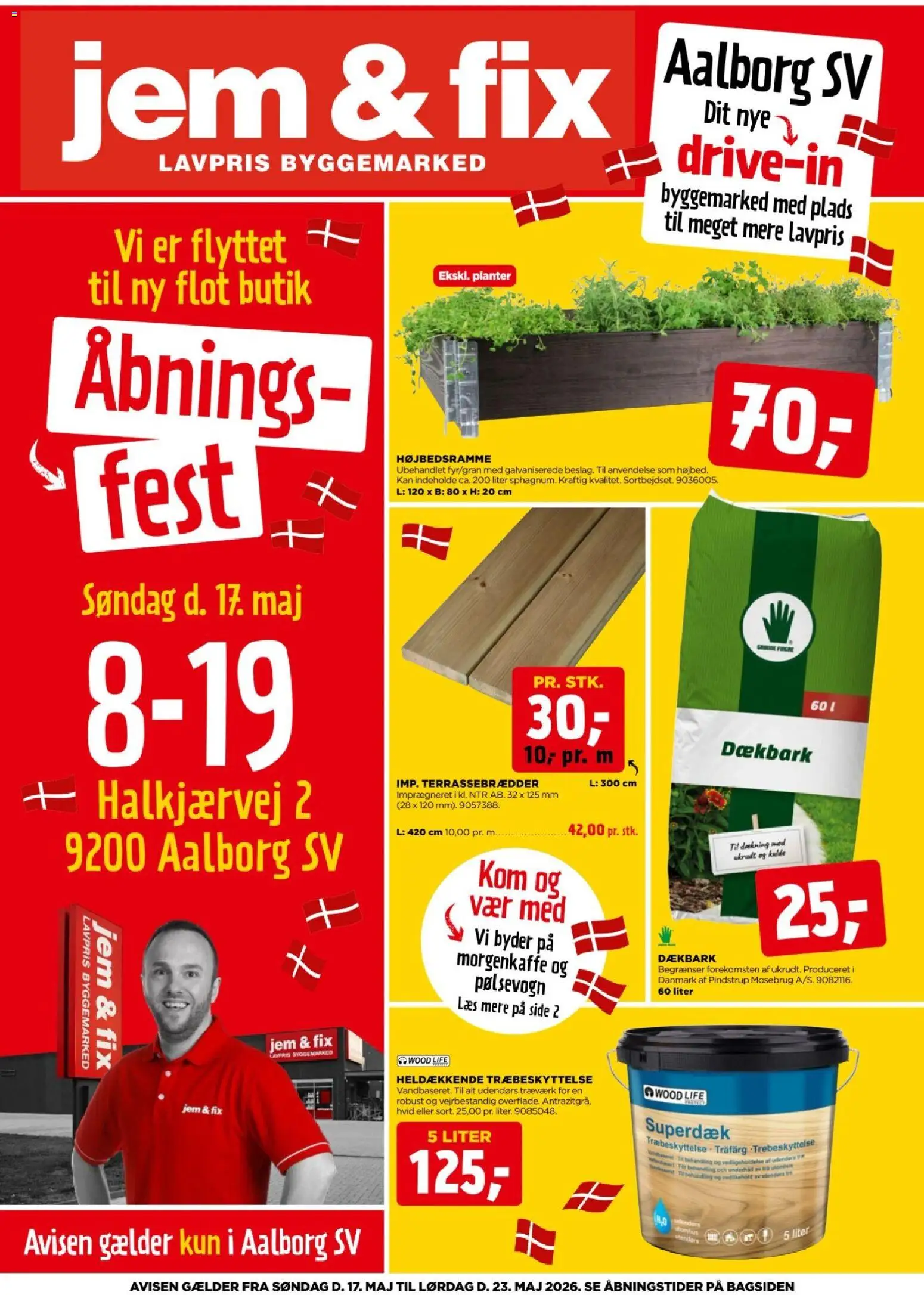 Eksempel på tilbudsavis Jem & fix - Åbningsavis - Aalborg fra butik Jem & fix gyldig fra 17/05/2026