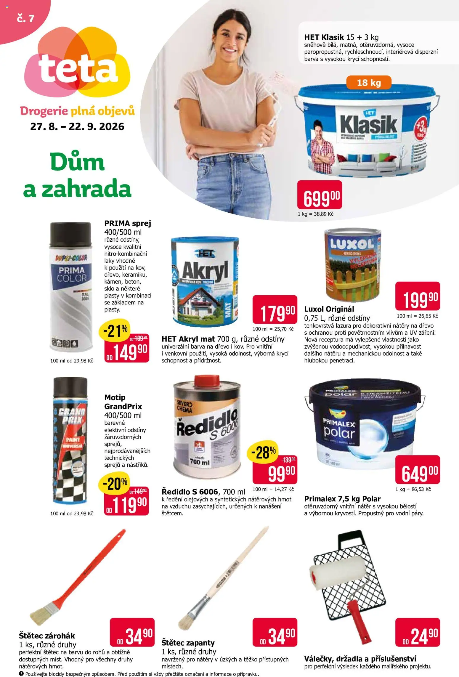 Náhled nabídky: TETA Drogerie TETA Drogerie leták - Dům a zahrada platný od 27.08.2026