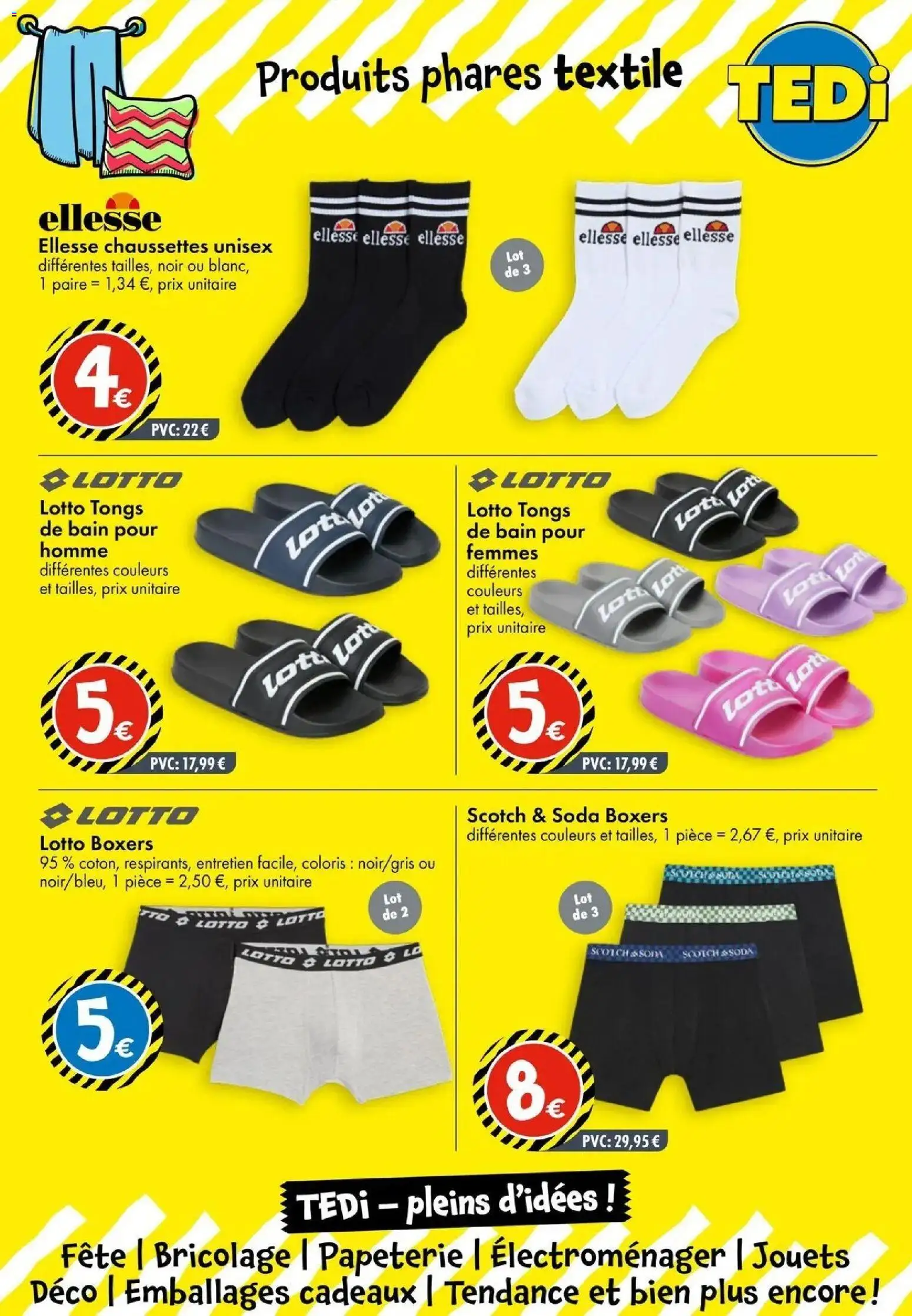 Prévisualisation de TEDi catalogue Pusey du magasin TEDi formulaire valide 21/10/2026 - Bricolage, Jouets, Boxers, Chaussettes, Soda, Tongs
