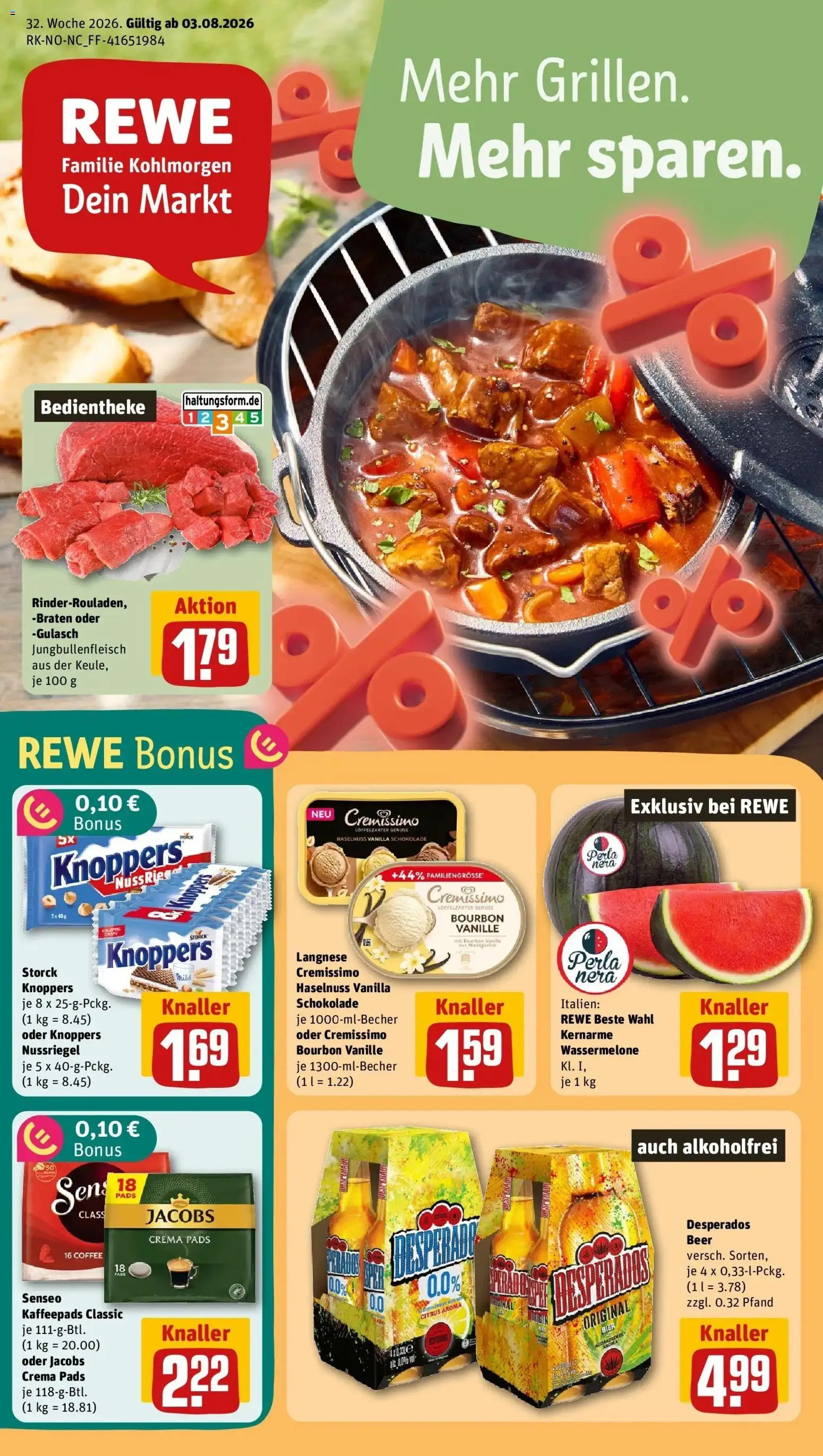Vorschau von dem Prospekt des Geschäftes Rewe, gültig ab dem 03.08.2026