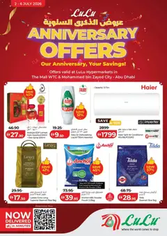 Preview of the catalogue Lulu Hypermarket catalogue Anniversary Offers Abu Dhabi of store Lulu Hypermarket valid from 2 Jul, 2026