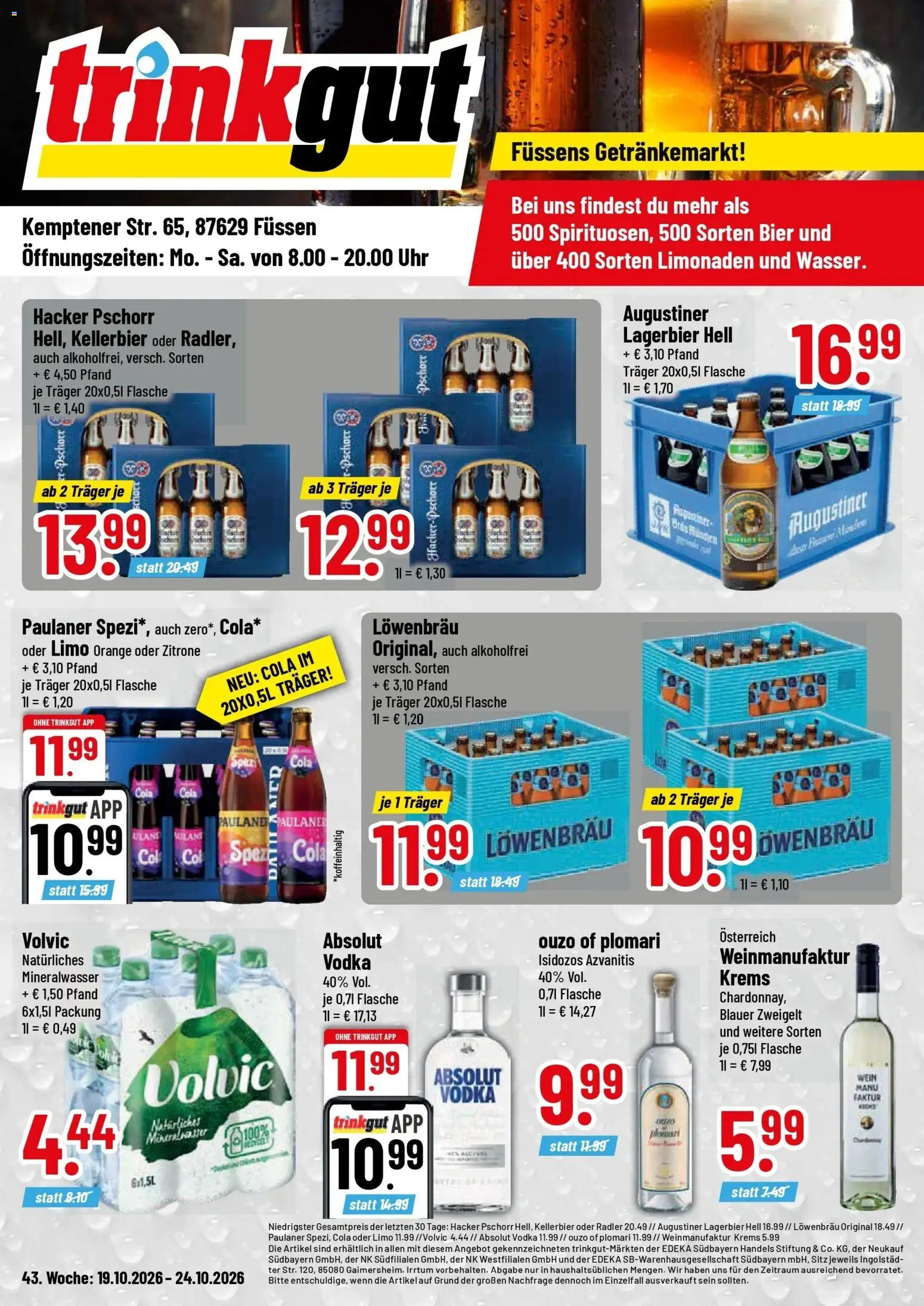 Vorschau von dem Prospekt des Geschäftes Trinkgut, gültig ab dem 19.10.2026