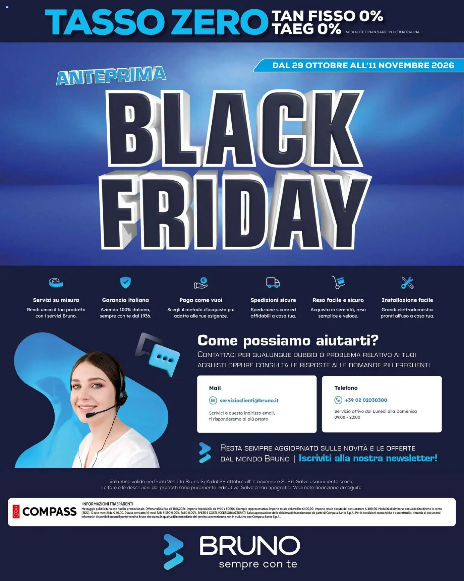 Anteprima dell'opuscolo BRUNO Black Friday dal negozio BRUNO valido da 29/10/2026 - Telefono, Tè