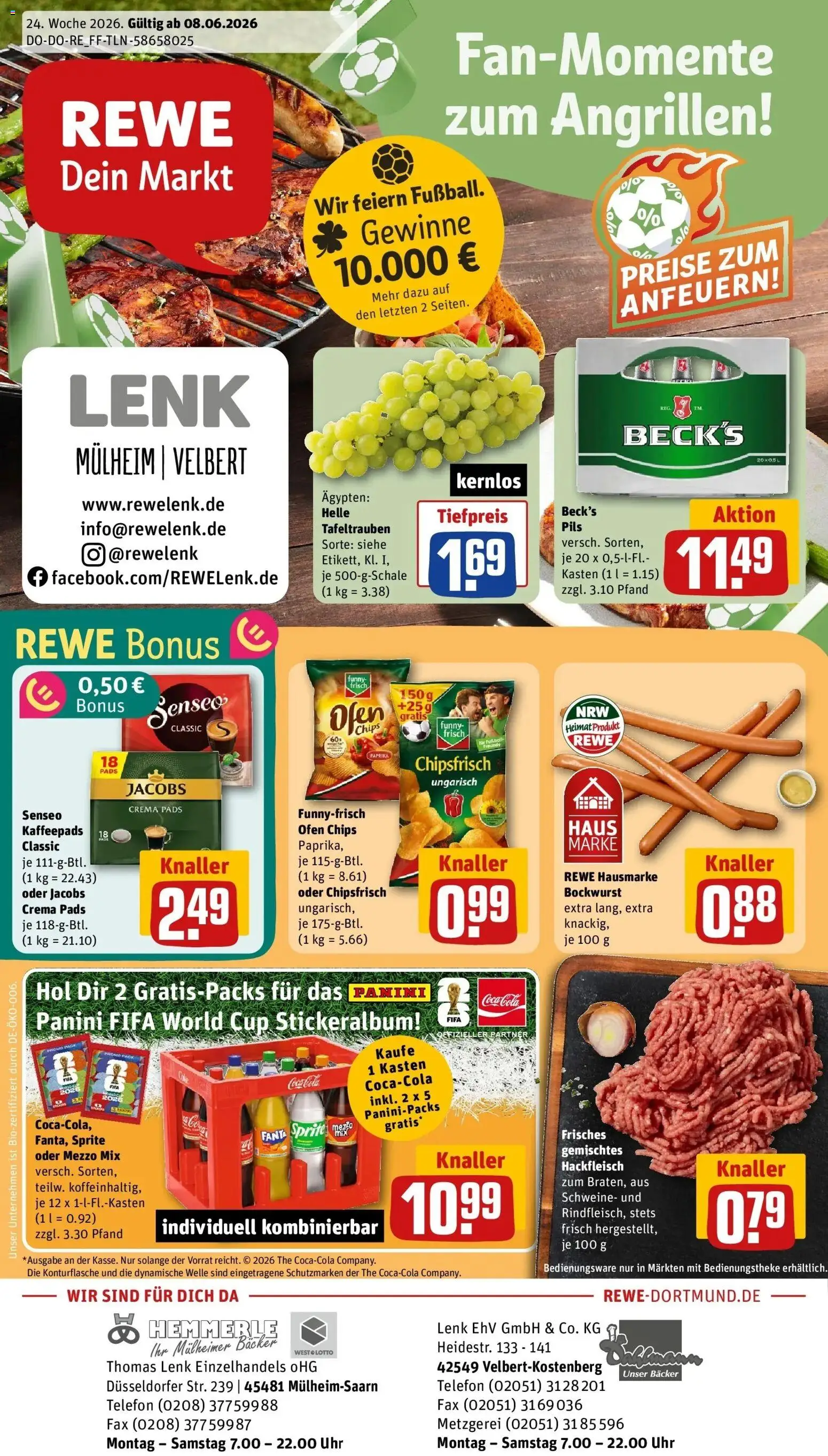 Vorschau von dem Prospekt des Geschäftes Rewe, gültig ab dem 08.06.2026
