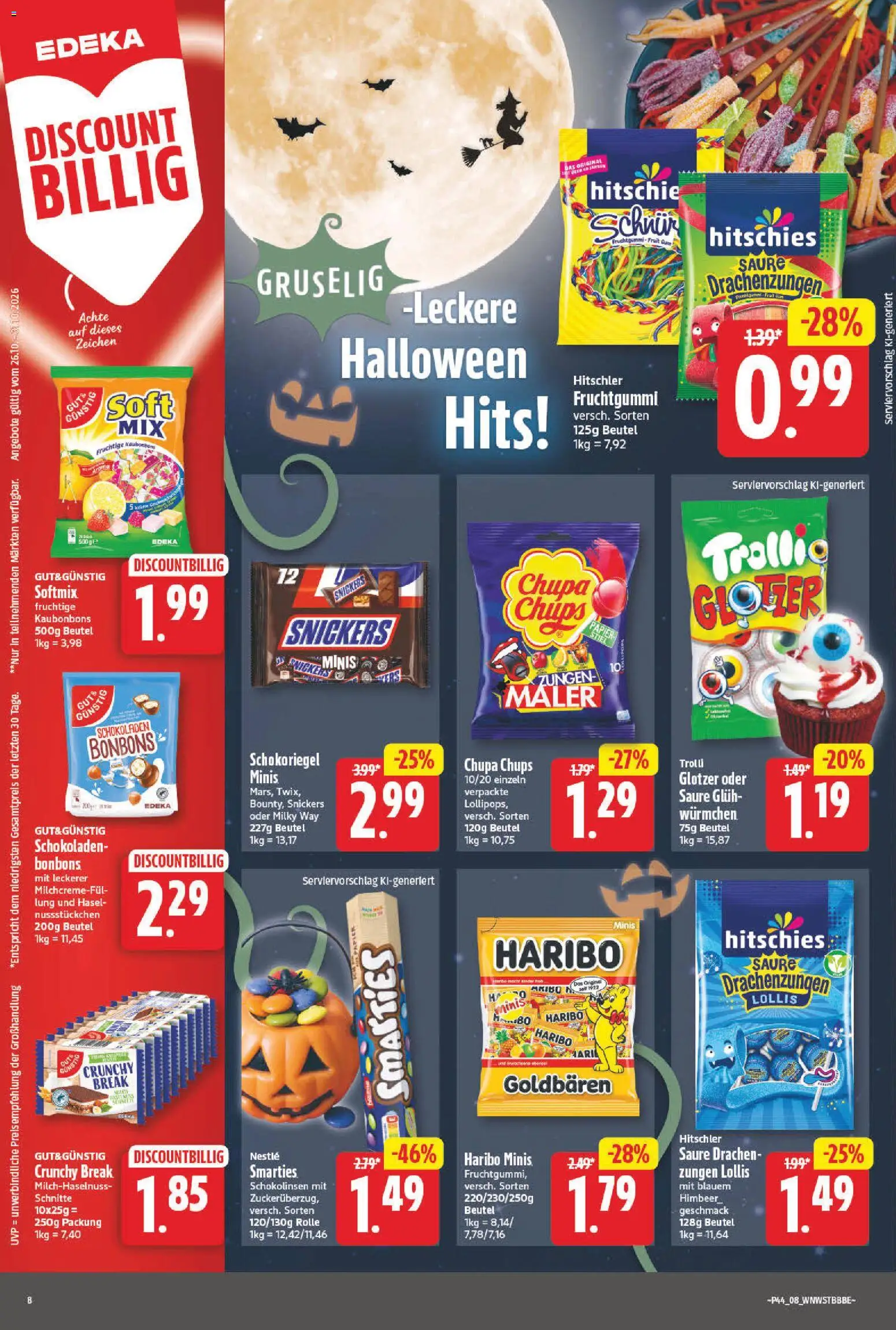 Vorschau von dem Prospekt des Geschäftes NP Discount, gültig ab dem 26.10.2026 - Haribo, Snickers, Smarties