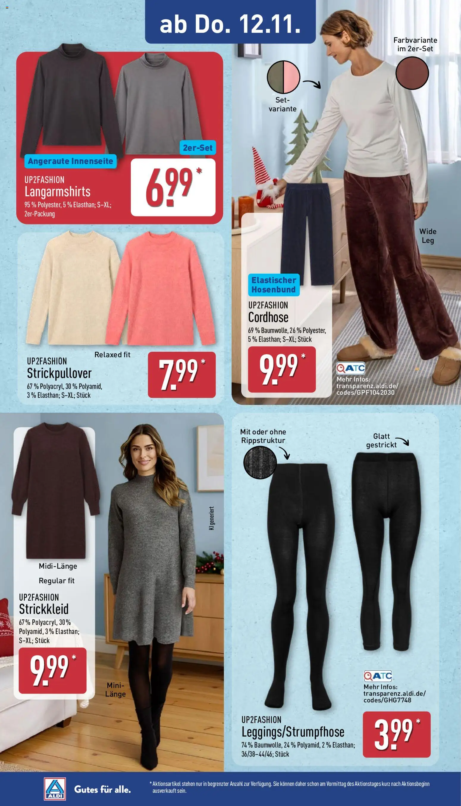 Vorschau von dem Prospekt des Geschäftes Aldi, gültig ab dem 09.11.2026 - Up2fashion