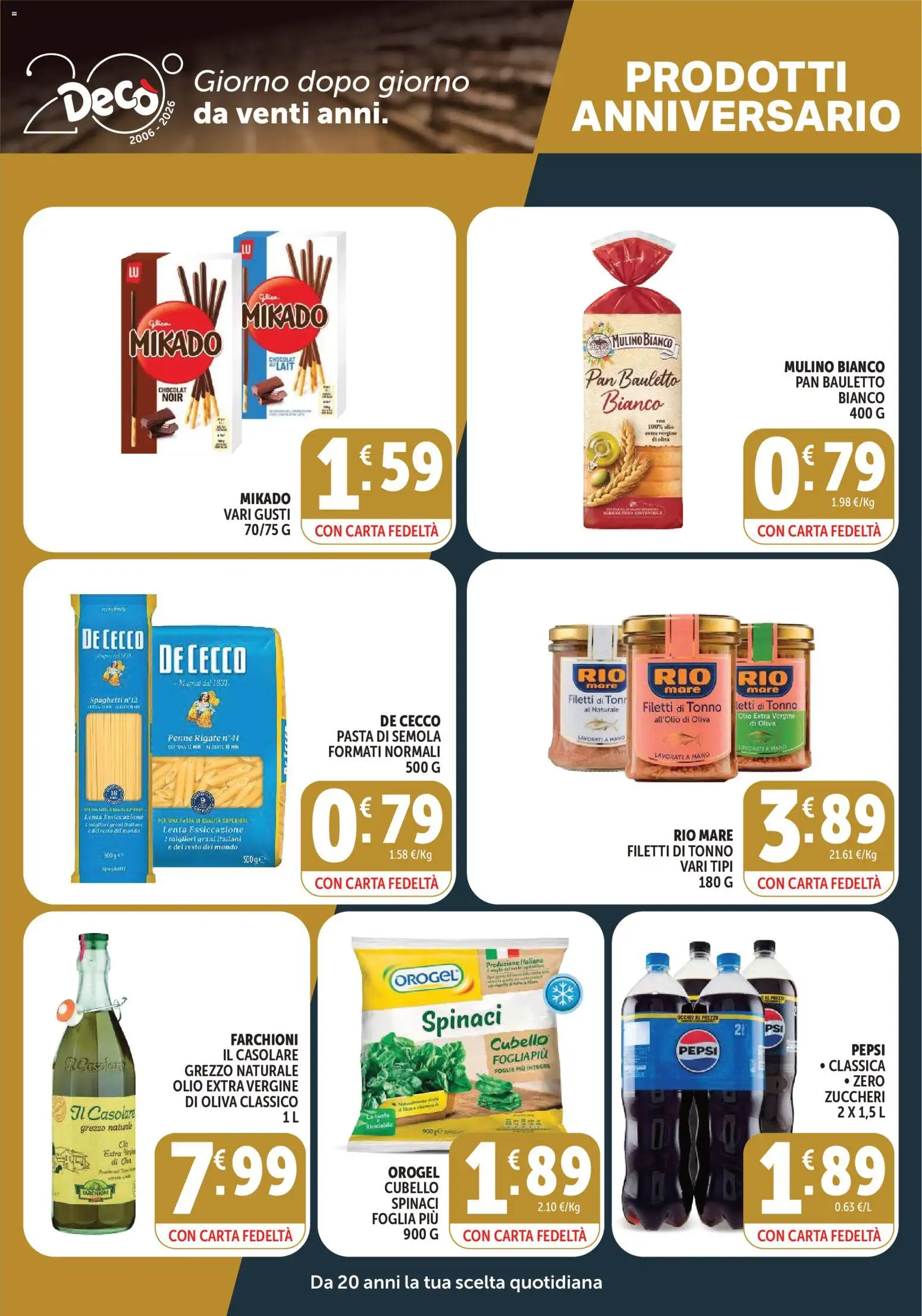 Anteprima dell'opuscolo Decò volantino Gourmet dal negozio Decò valido da 23/10/2026 - Pasta, Olio, Tonno, Penne, Spinaci, Semola, Pasta di semola, Olio extra vergine