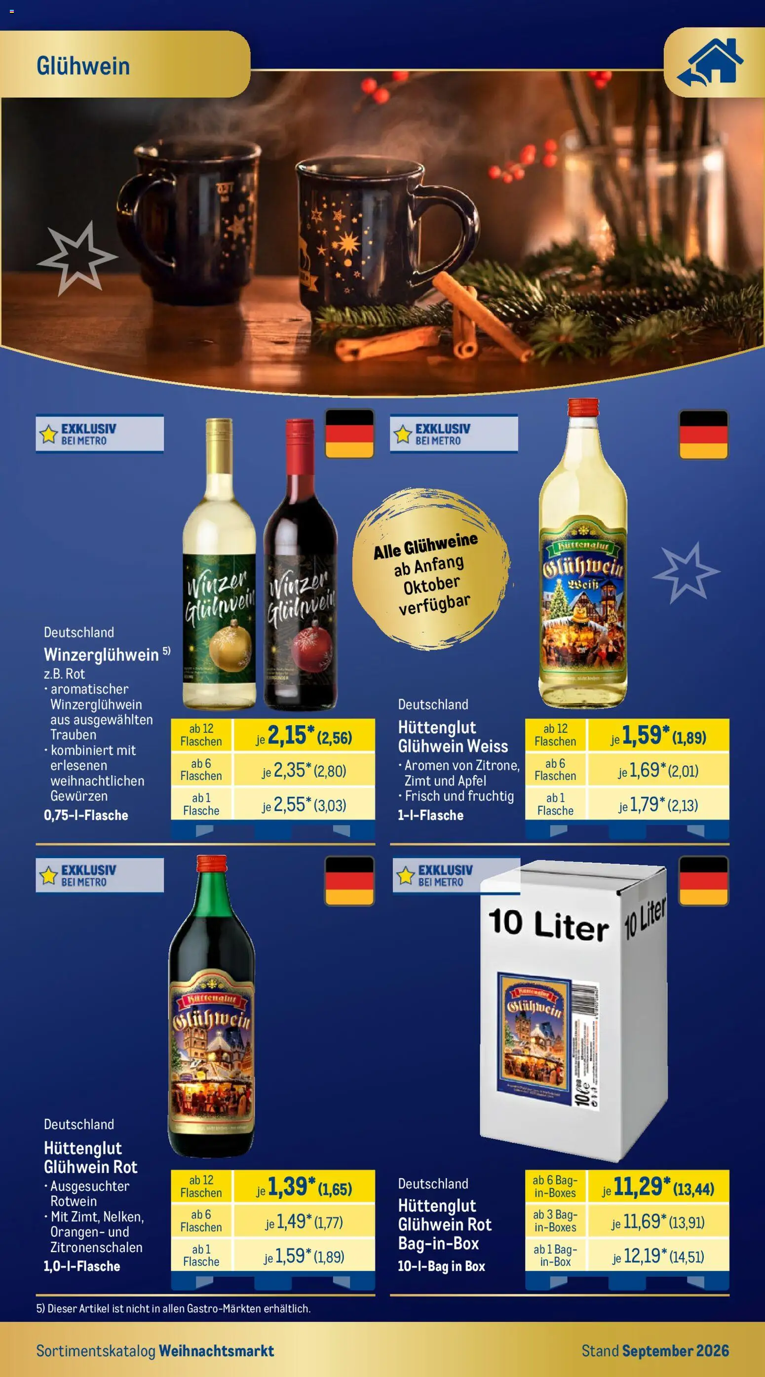 Vorschau von dem Prospekt des Geschäftes Metro, gültig ab dem 01.09.2026 - Äpfel, Box, Trauben, Rotwein, Orangen