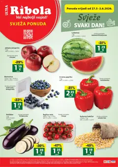 Pregled letka Ribola Svježa Ponuda trgovine Ribola vrijedi od 27.05.2026
