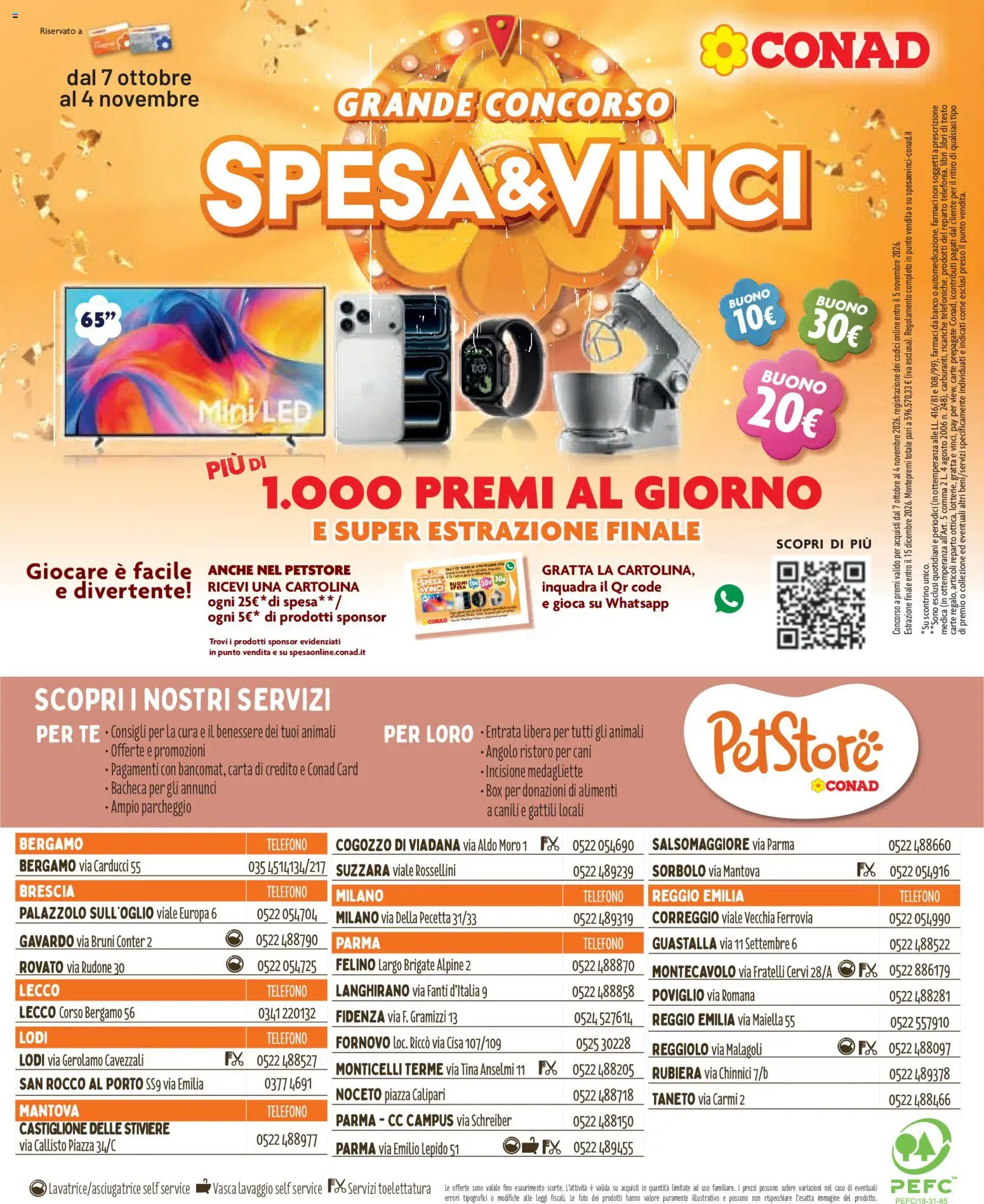 Anteprima dell'opuscolo Conad volantino PetStore Lombardia dal negozio Conad valido da 07/10/2026 - Telefono, TV, Libri, Tè