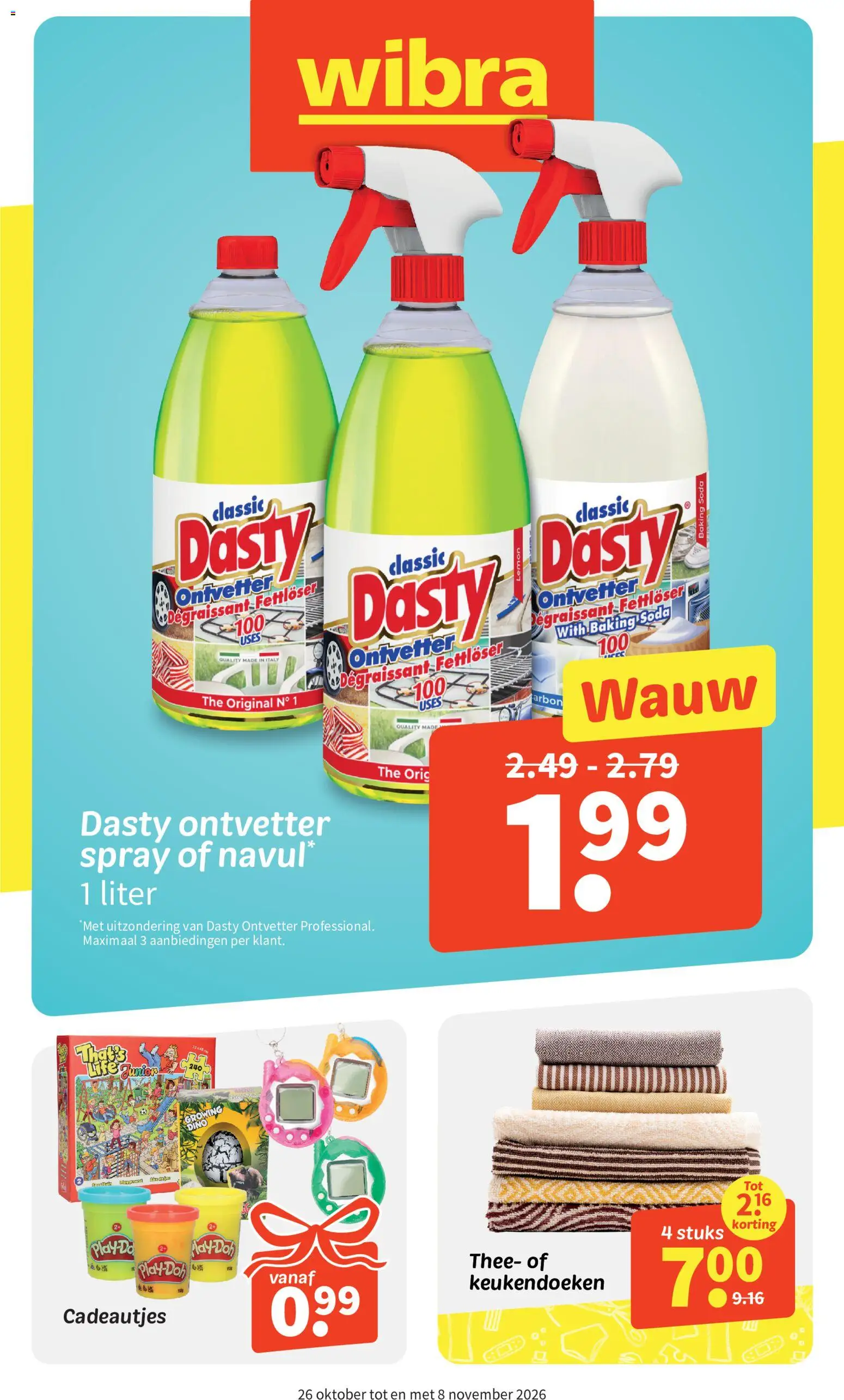 Voorbeeld van Wibra Folder van winkel Wibra geldig vanaf 26/10/2026 - Thee, Keukendoeken