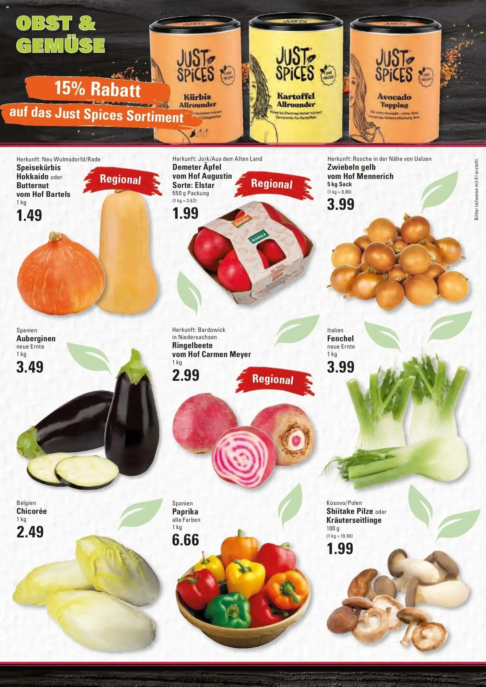Vorschau von dem Prospekt des Geschäftes Edeka, gültig ab dem 26.10.2026 - Bilder, Avocado, Gemüse, Kürbis, Obst, BH, Paprika, Kartoffeln