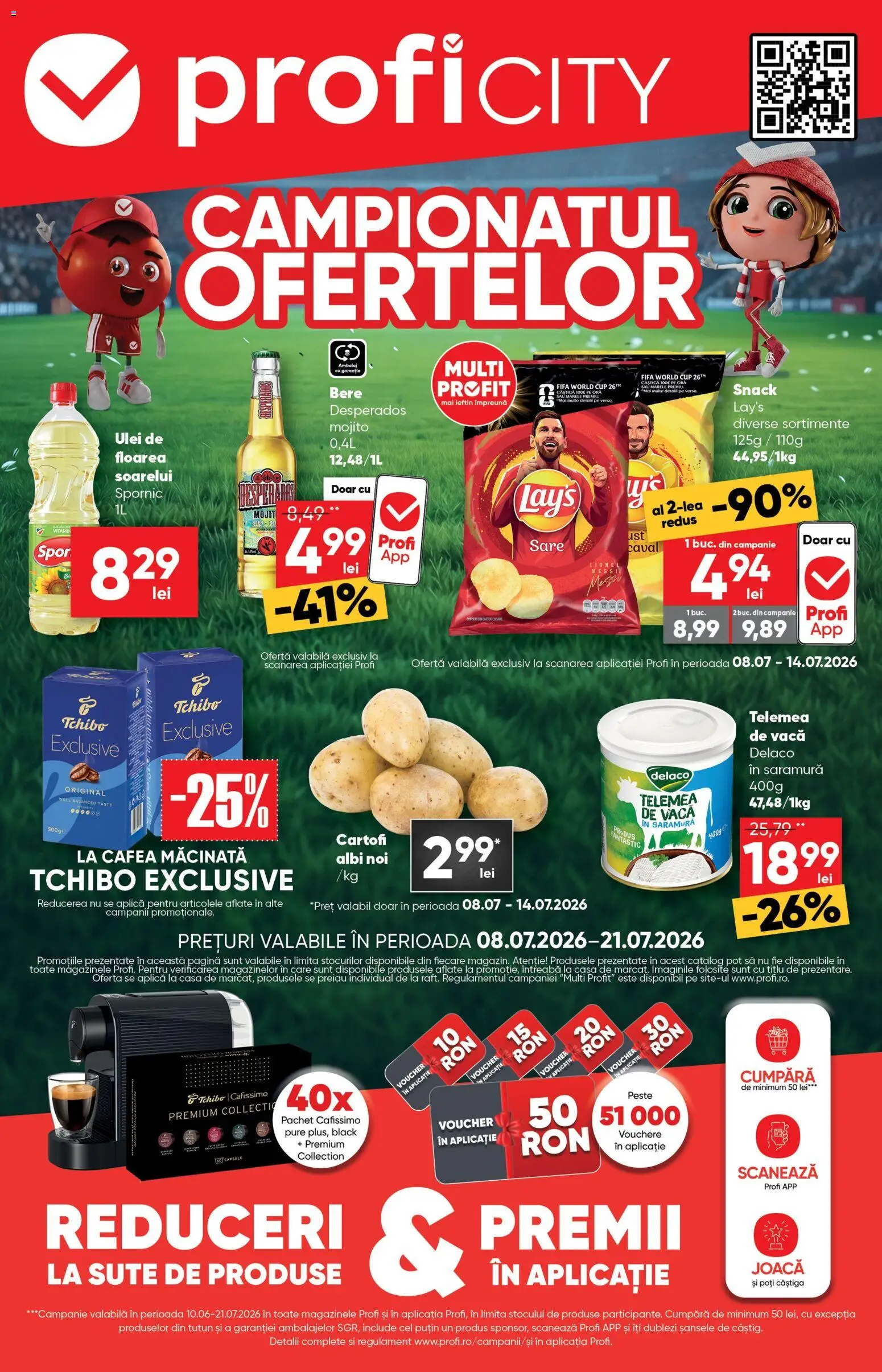 Previzualizarea de cataloage: Profi Profi Catalog City valabil de la 08.07.2026 - Cafea, Bere, Ulei, Pește, Sare, Premium, Delaco, Aplică