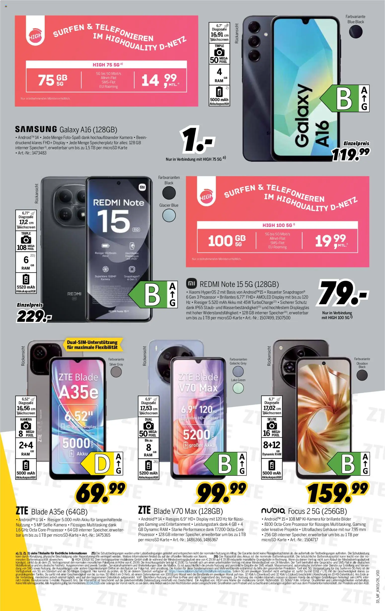 Vorschau von dem Prospekt des Geschäftes Medimax, gültig ab dem 04.04.2026 - Bilder, Samsung, Xiaomi, Kamera