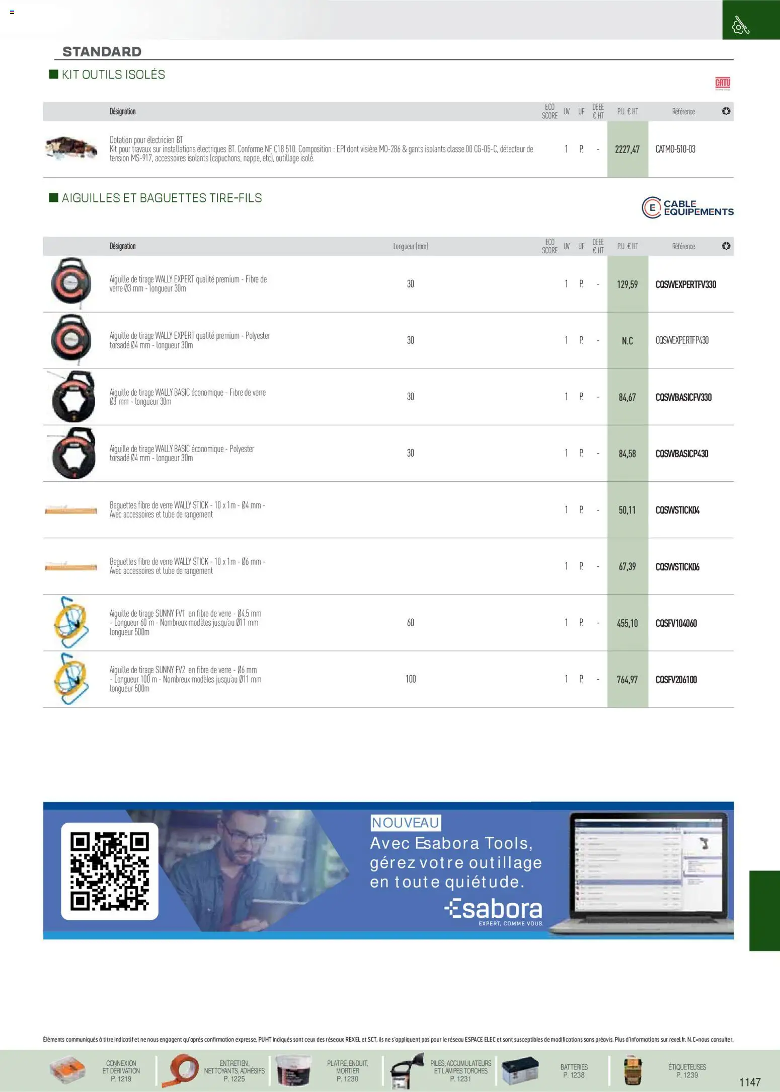 Prévisualisation de Brochure EPI, mesure, outillage, fixations et consommables du magasin Rexel formulaire valide 18/11/2025 - Gants, Mortier, Outils, Câble