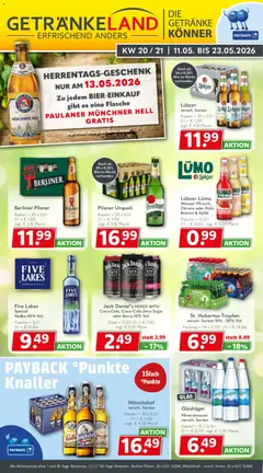 Vorschau von dem Prospekt des Geschäftes Getränkeland, gültig ab dem 11.05.2026