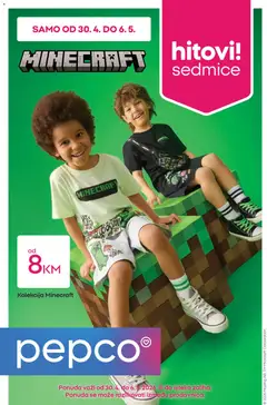 Pregled letka Pepco katalog trgovine Pepco vrijedi od 30.04.2026