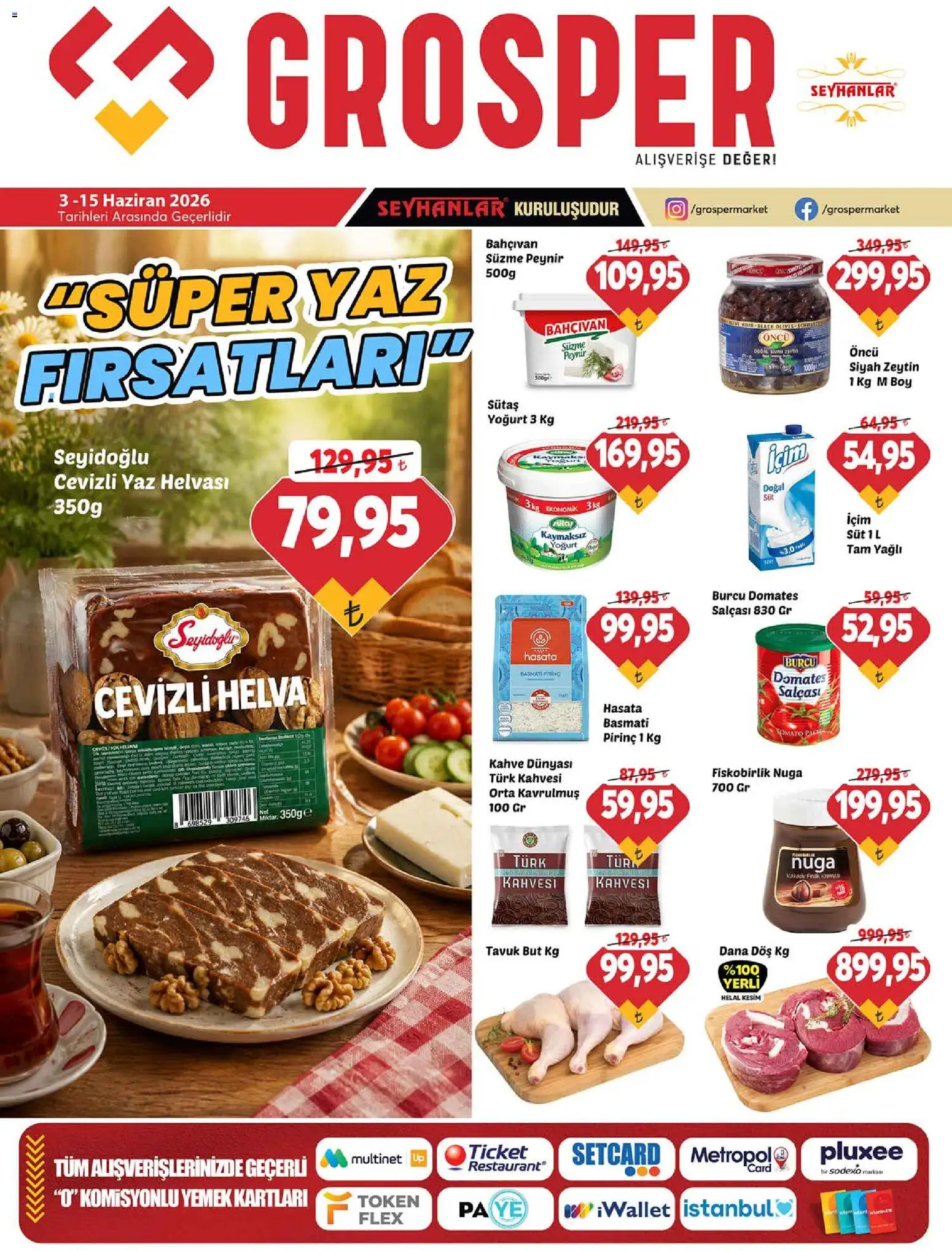 Grosper Grosper Katalog 03.06.2026 - Broşürünün önizlemesi - Kahve, Peynir, Süt, Zeytin, Domates, Yoğurt, Pirinç, Süzme peynir
