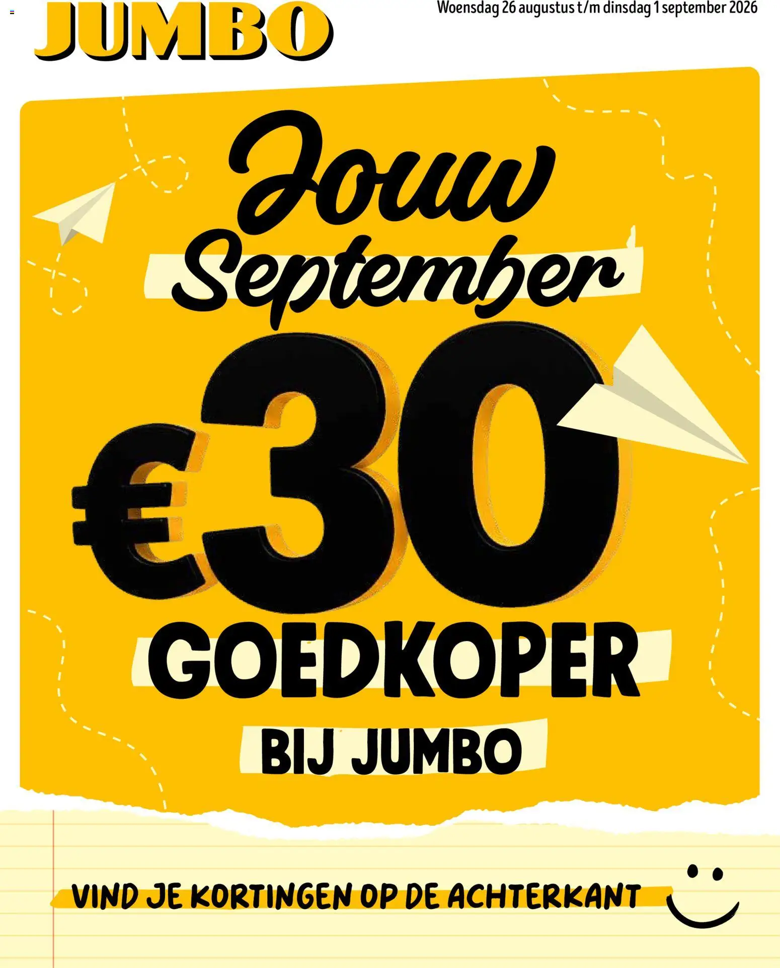 Voorbeeld van JUMBO Folder / Publicité van winkel JUMBO geldig vanaf 26/08/2026