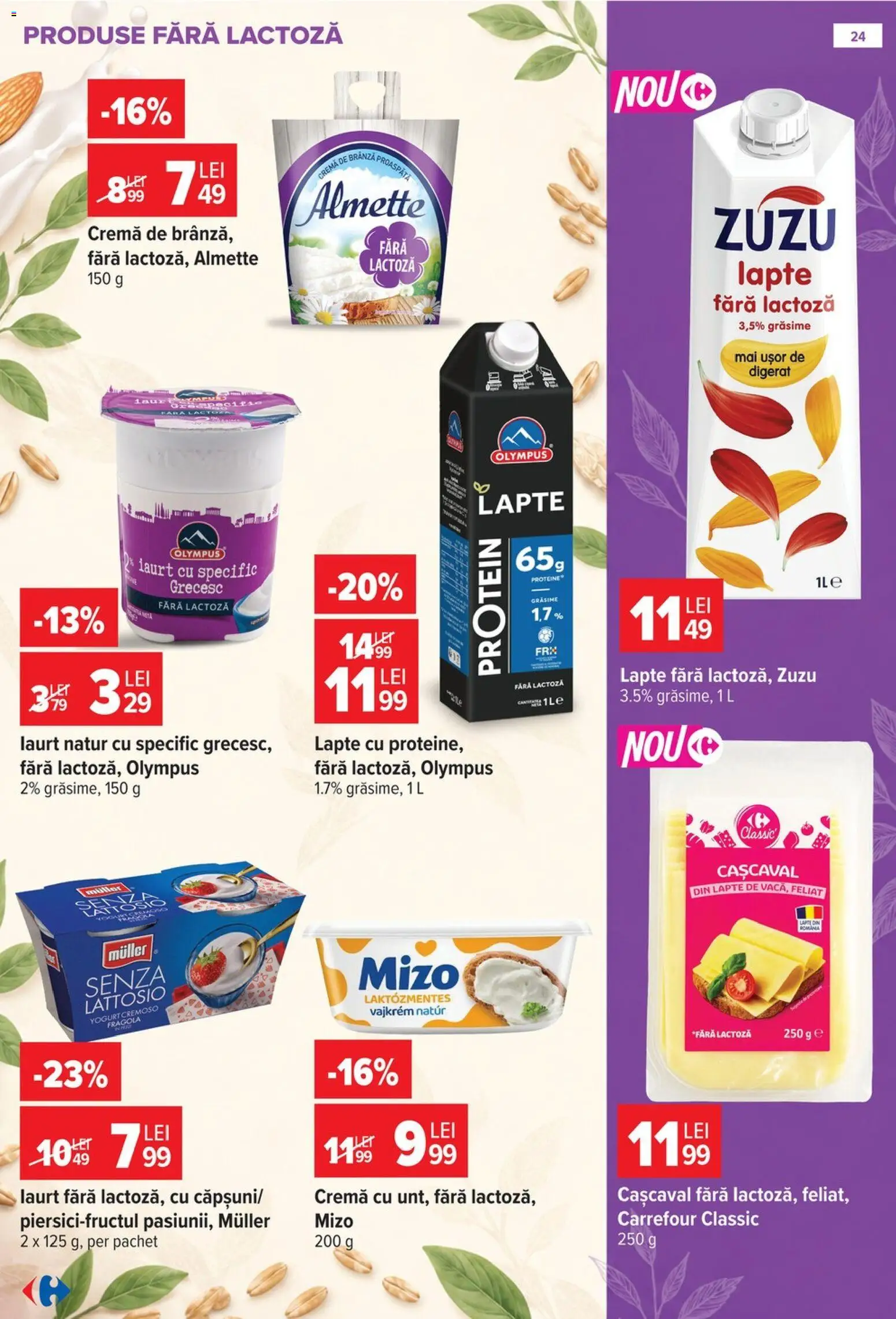 Previzualizarea de cataloage: Carrefour Carrefour Catalog valabil de la 28.10.2026 - Lapte, Brânză, Cașcaval, Lapte fara lactoza, Iaurt, Cremă, Zuzu, Carrefour Classic