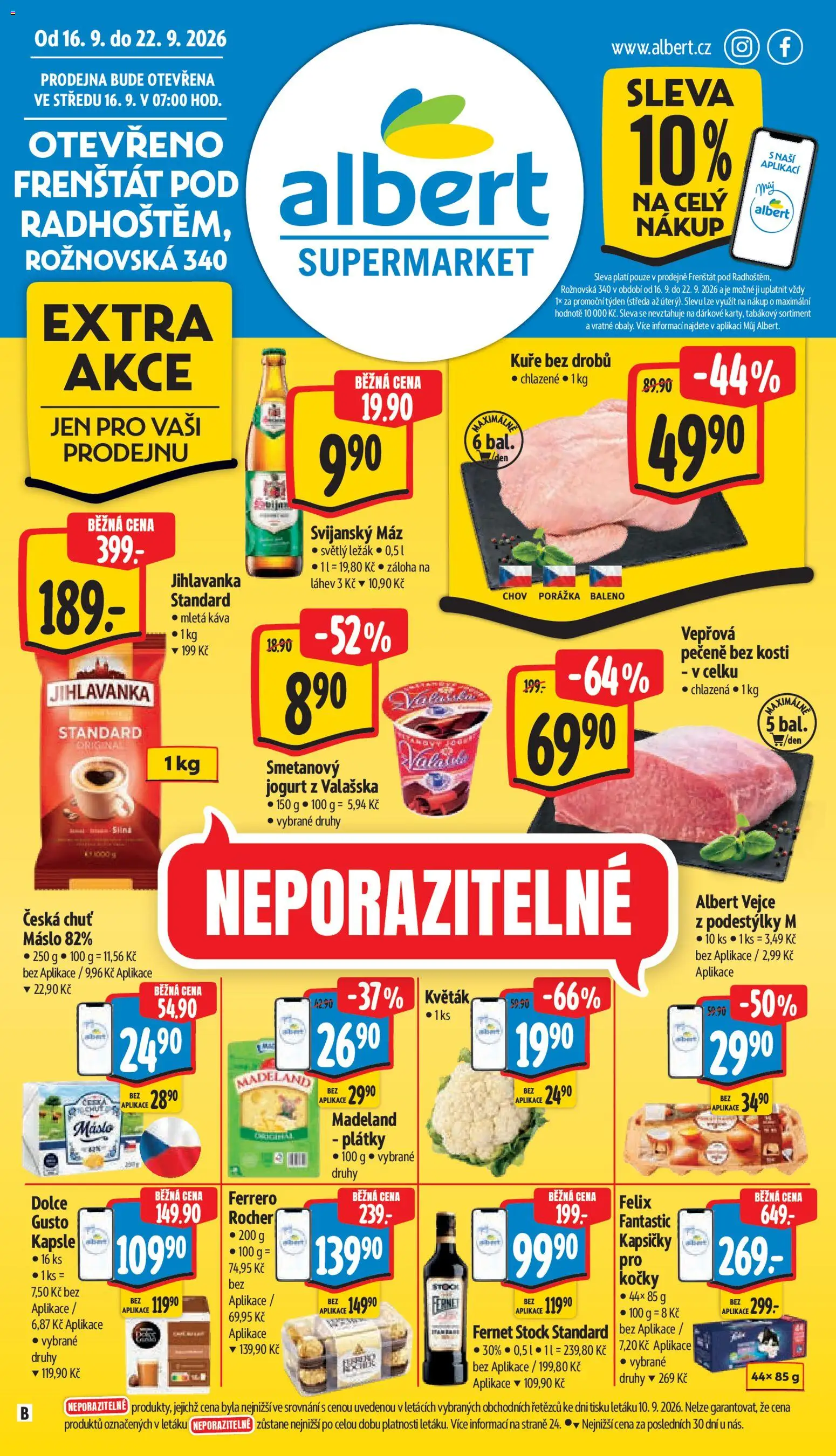 Náhled nabídky: Albert Albert leták - Supermarket - Frenštát pod Radhoštěm platný od 16.09.2026