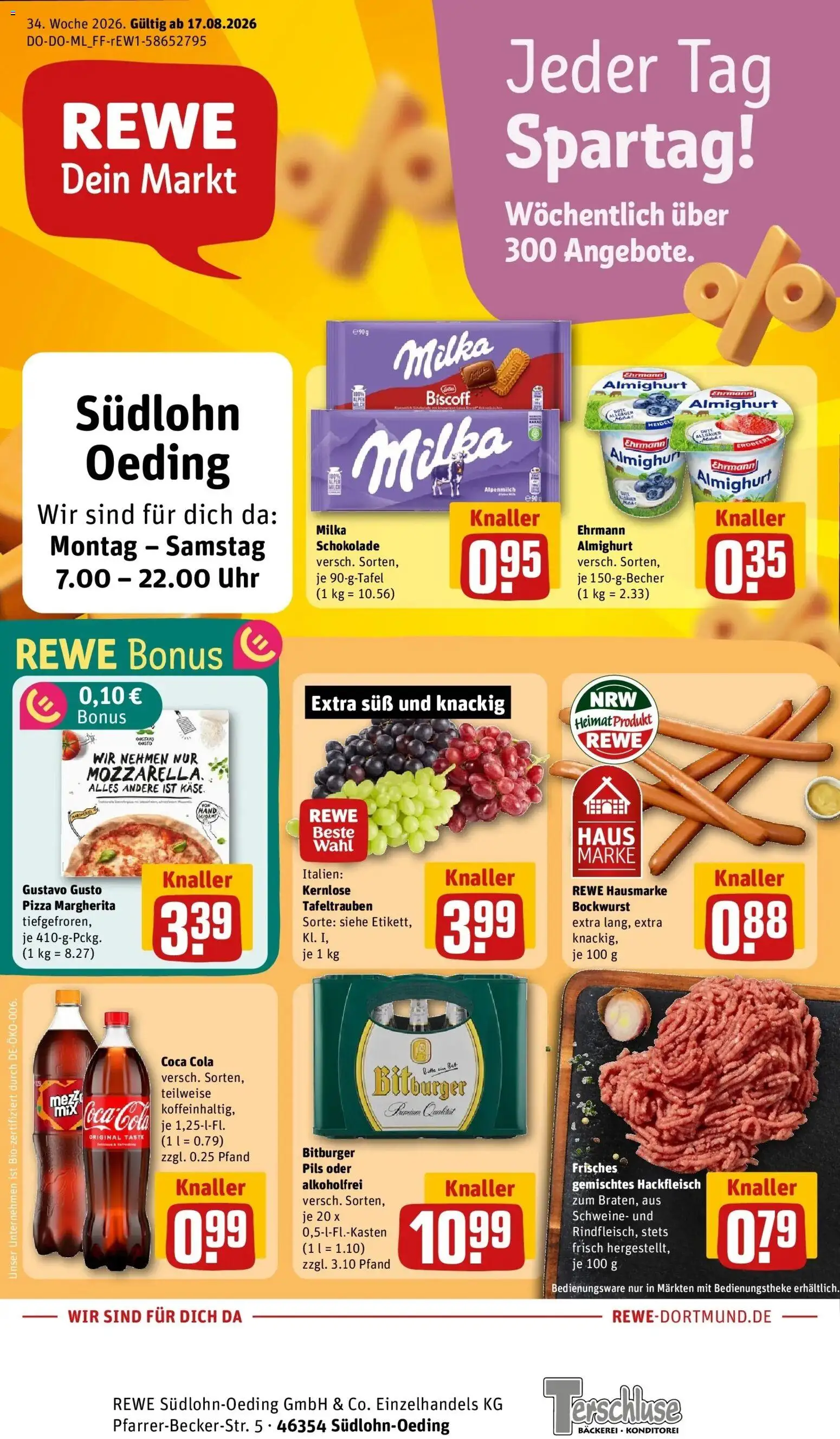 Vorschau von dem Prospekt des Geschäftes Rewe, gültig ab dem 17.08.2026