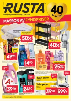 Förhandsgranska reklamblad Rusta erbjudanden från butik Rusta gäller från 17/08/2026