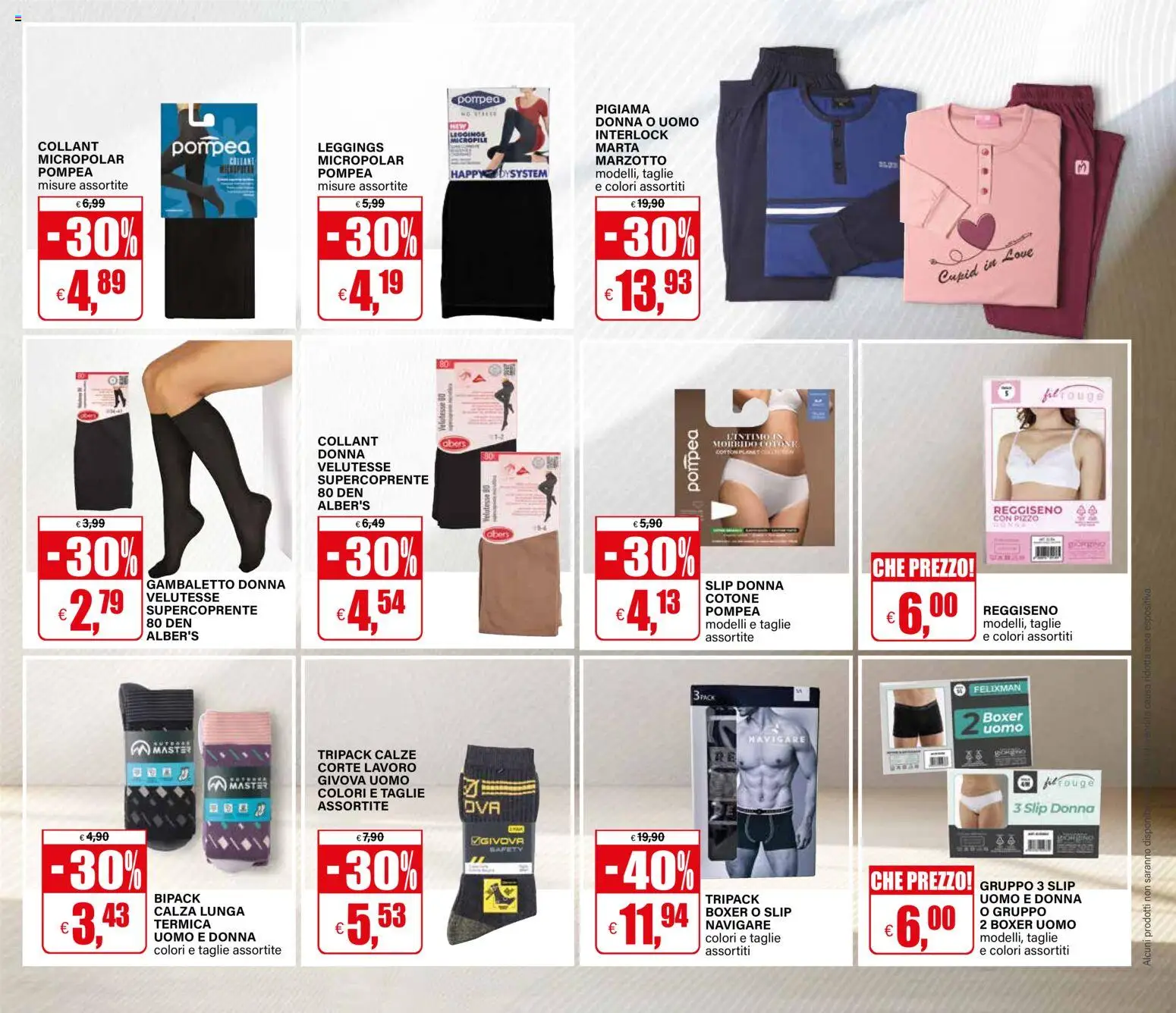 Anteprima dell'opuscolo Il Gigante volantino dal negozio Il Gigante valido da 22/10/2026 - Boxer, Leggings, Pigiama, Collant, Reggiseno, Slip