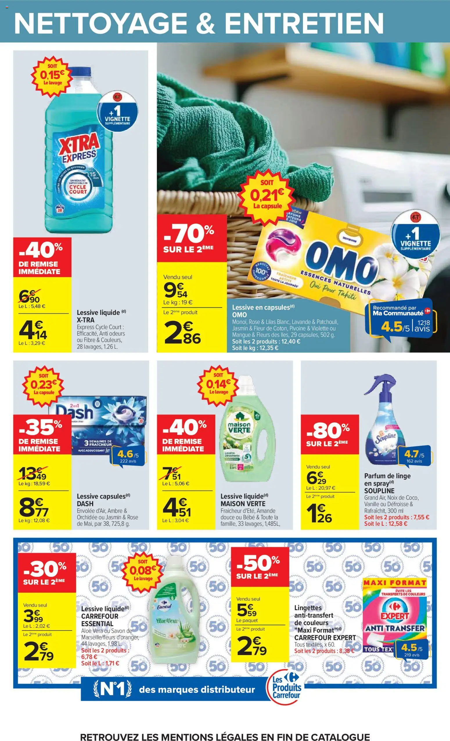 Prévisualisation de Carrefour catalogue du magasin Carrefour formulaire valide 20/10/2026 - Fleurs, Orchidée, Noix, Mangue, Savon, Capsules, Soupline, Adoucissant