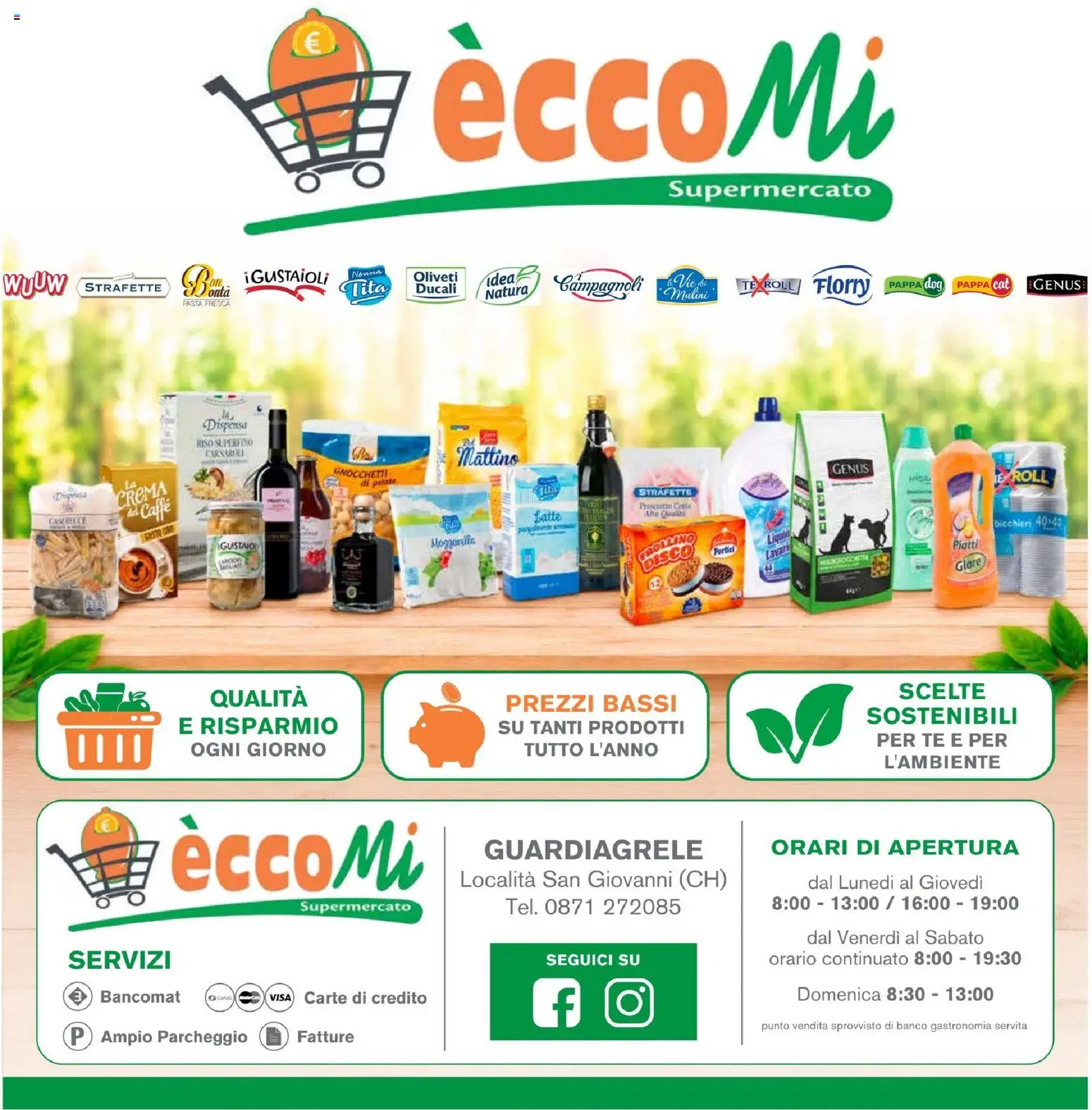 Anteprima dell'opuscolo Coal volantino èccoMi Guardiagrele dal negozio Coal valido da 22/10/2026 - Pasta, Caffè, Latte, Piatti, Disco, Riso, Tè, Gnocchetti