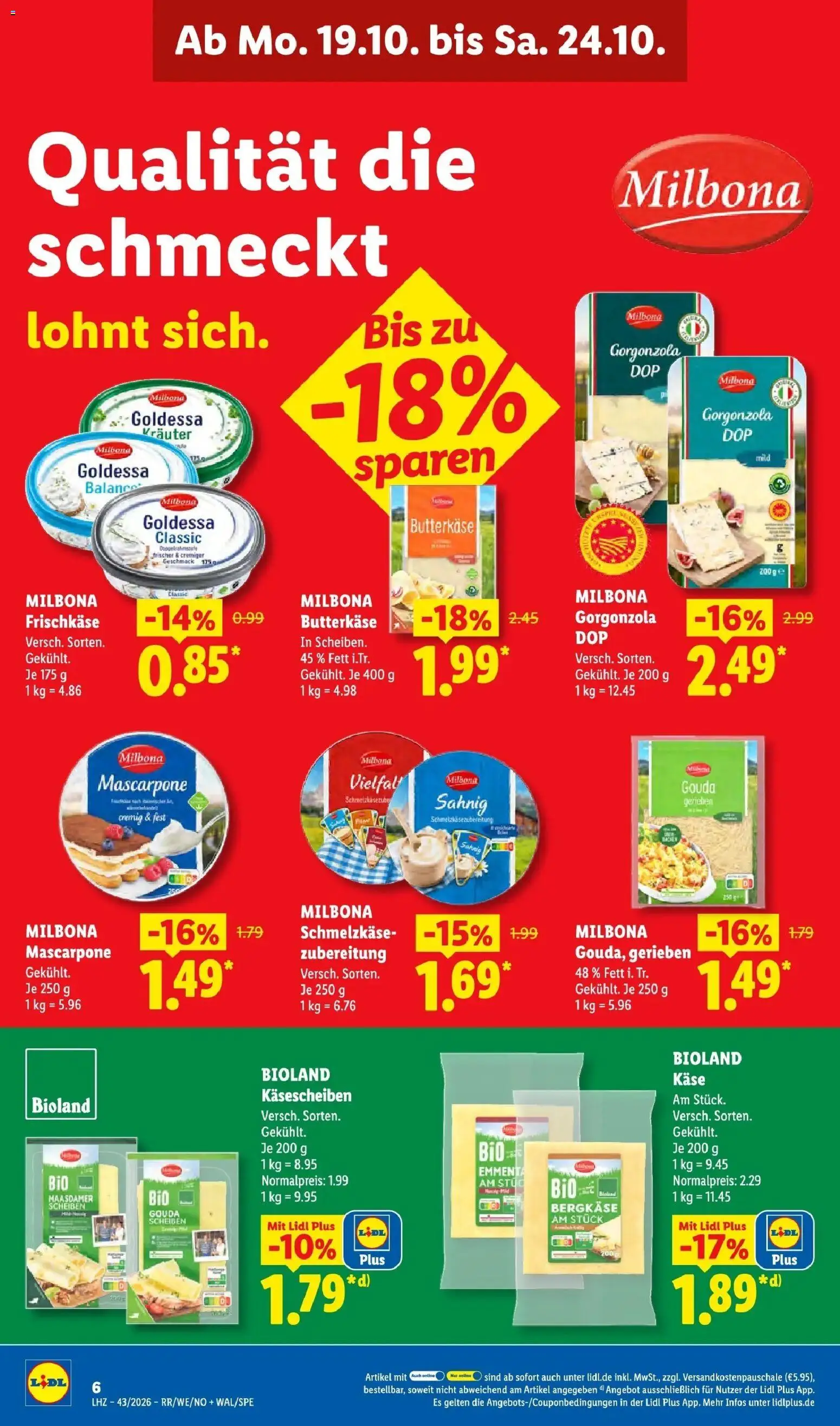 Vorschau von dem Prospekt des Geschäftes Lidl, gültig ab dem 19.10.2026