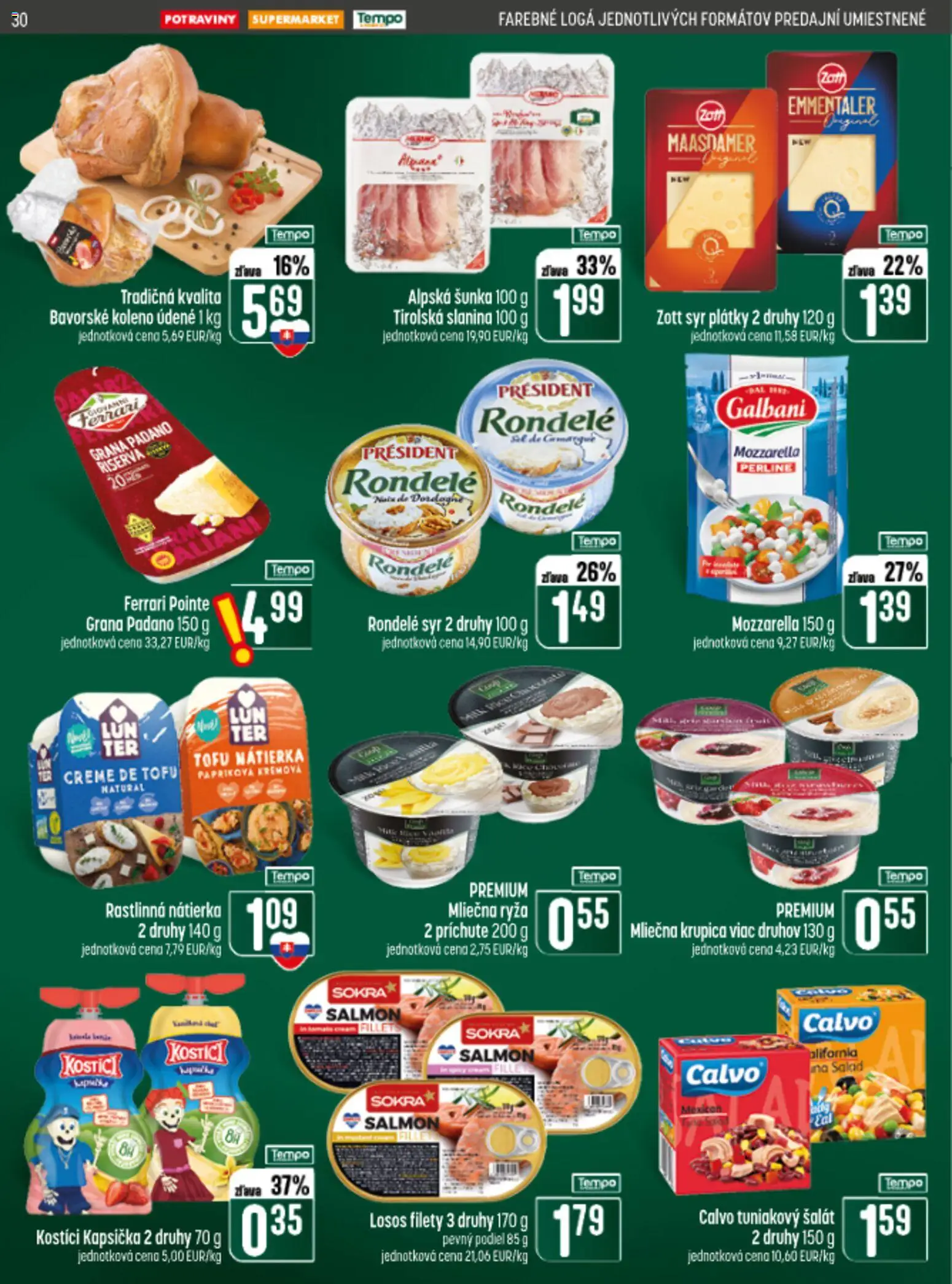 Náhľad COOP Jednota letáku platného od 10.09.2026 - Syr, Krupica, Šál, Šunka, Tuniakový šalát, Koleno, Mliečna ryža, Rastlinná nátierka