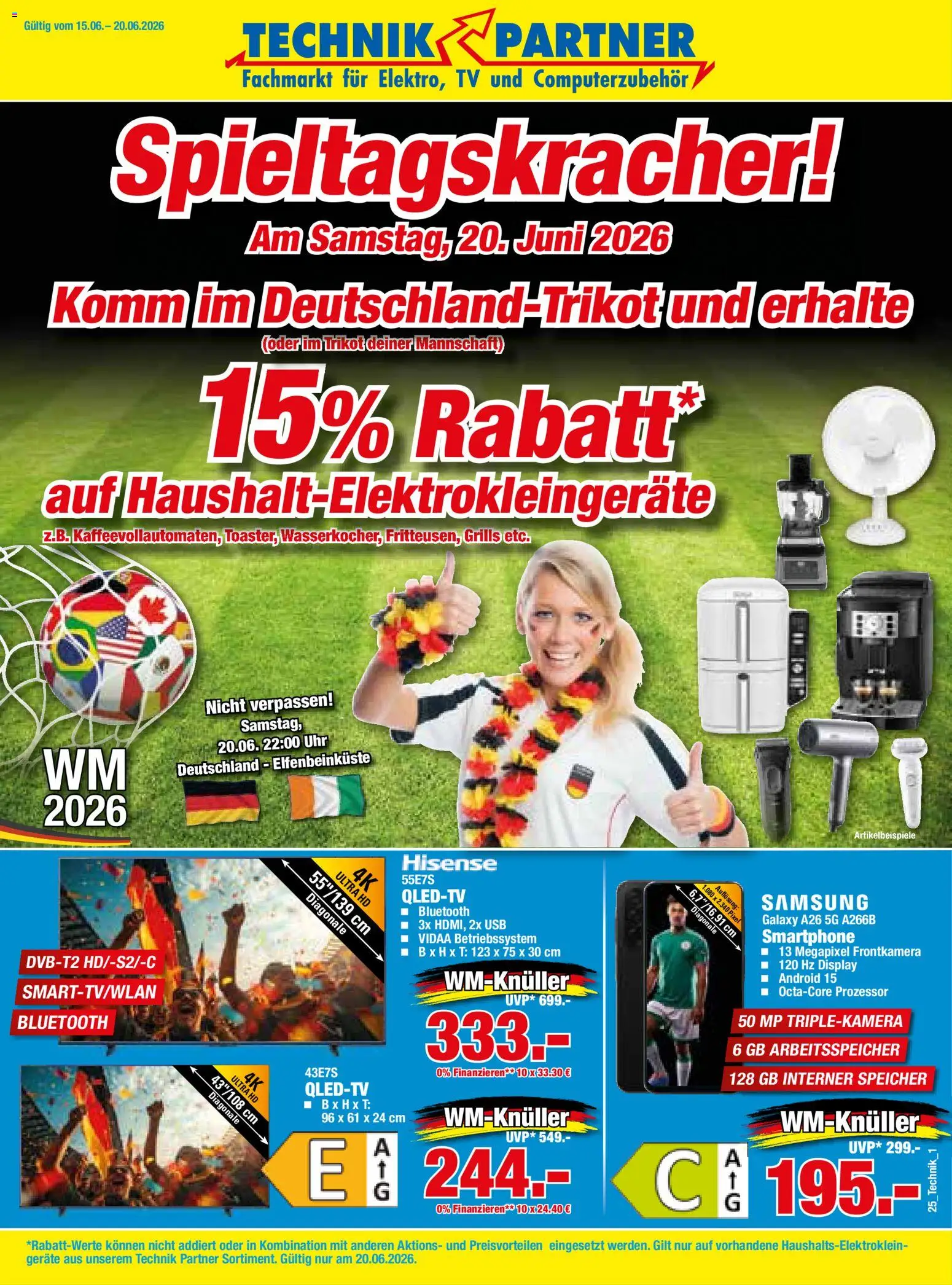 Vorschau von dem Prospekt des Geschäftes HERKULES, gültig ab dem 15.06.2026 - Samsung, TV, Uhr, Hisense, USB, Smartphone