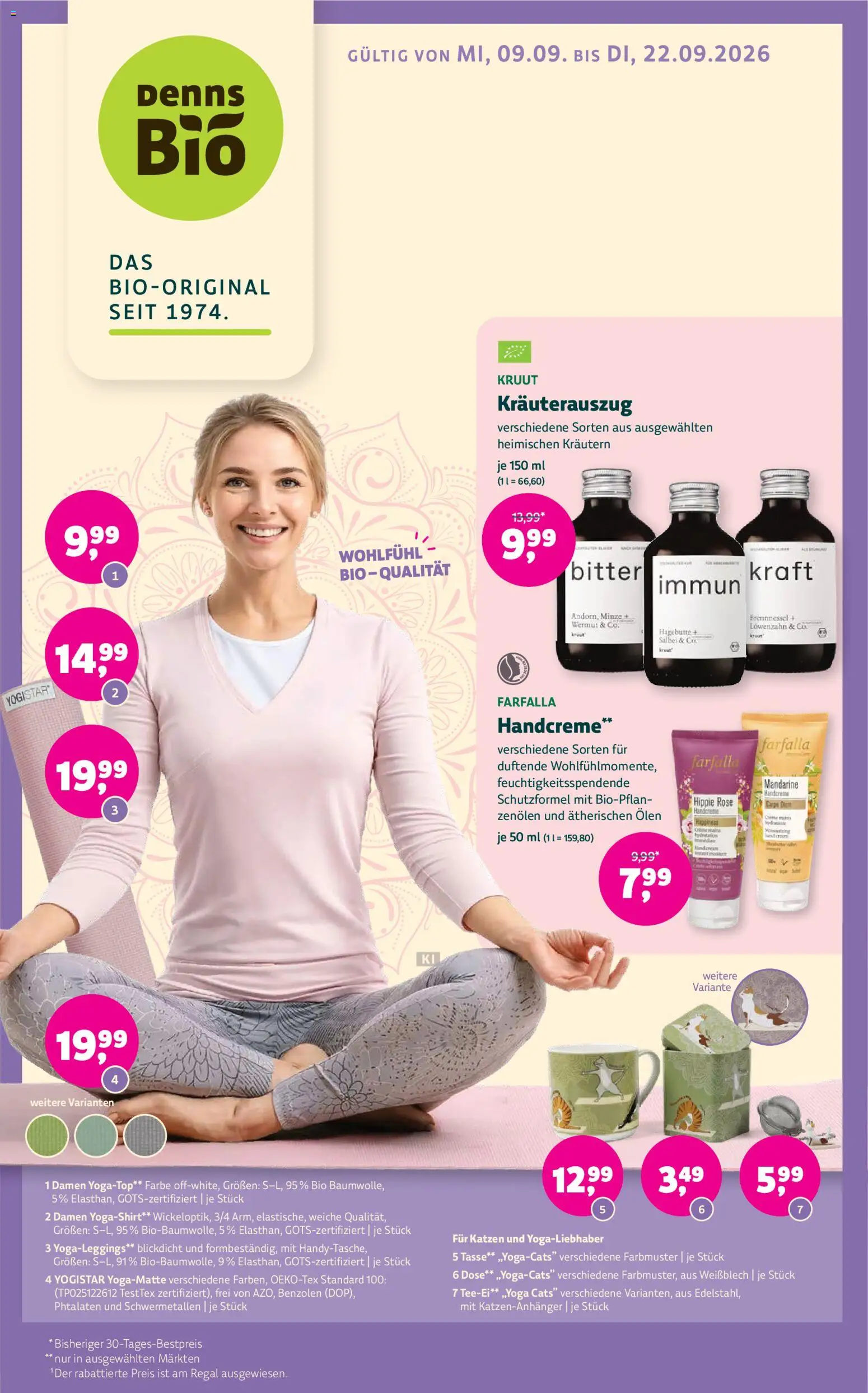 Vorschau von dem Prospekt des Geschäftes Denns BioMarkt, gültig ab dem 09.09.2026 - Regal, Wermut, Creme, Handcreme