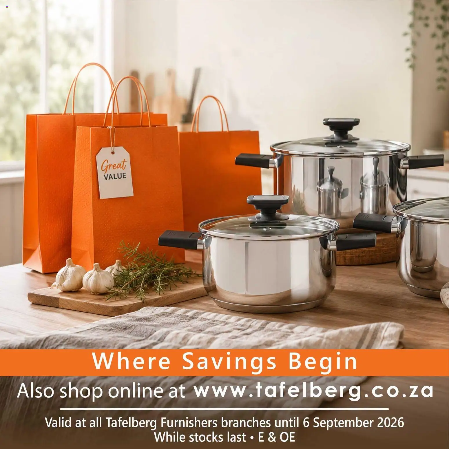 Preview of Tafelberg Furnishers flyer valid from 26/08/2026