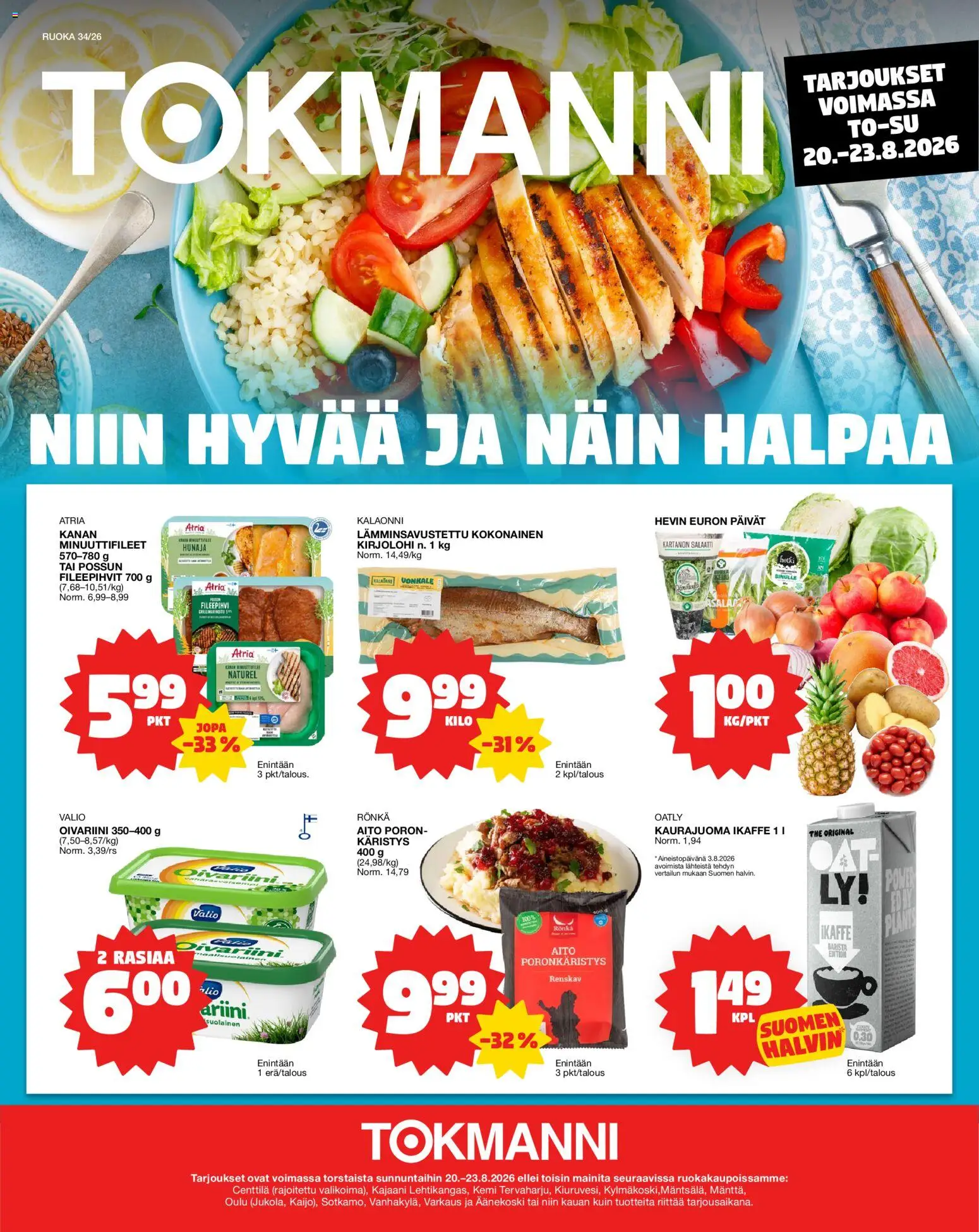 Kaupan Tokmanni Tokmanni Ruokasanomat esikatselu, voimassa 20/08/2026
