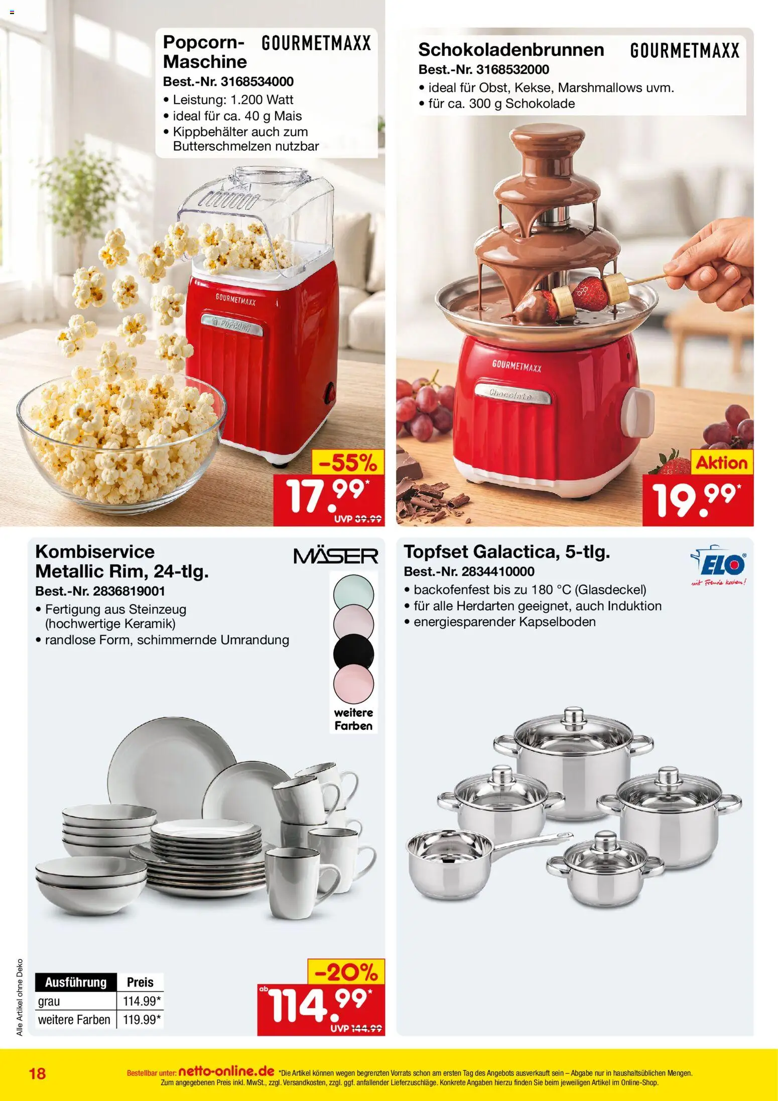 Vorschau von dem Prospekt des Geschäftes Netto Marken-Discount, gültig ab dem 01.10.2026 - Schokolade, Popcorn, Mais