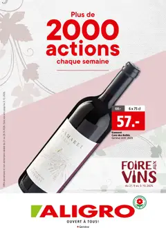 Vorschau des Merkblatts Aligro aktionen Foire aux vins Genf vom Shop Aligro gültig von 21.09.2026 bis 03.10.2026
