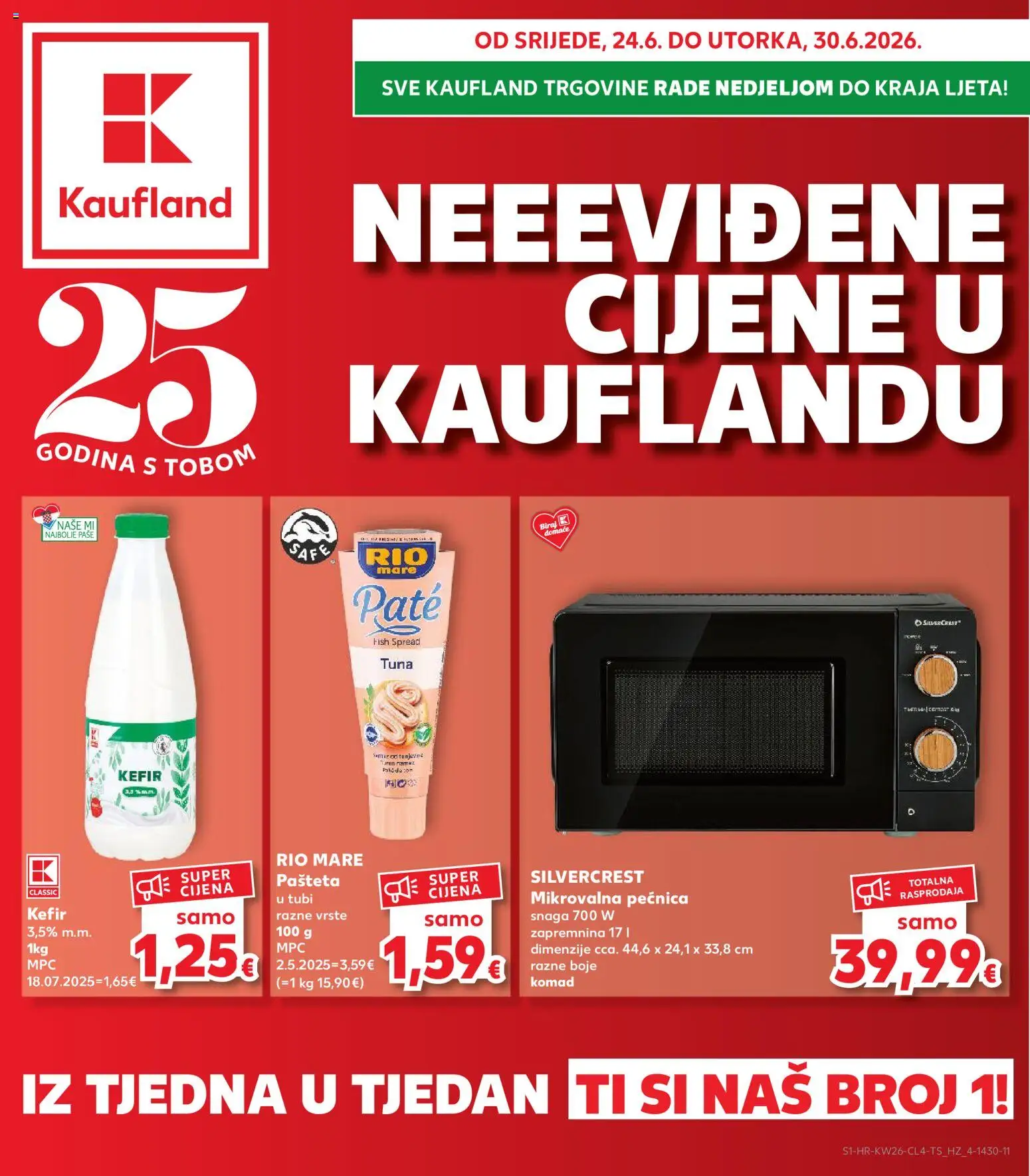 Pregled letka Split-Ravne njive trgovine Kaufland vrijedi od 24.06.2026