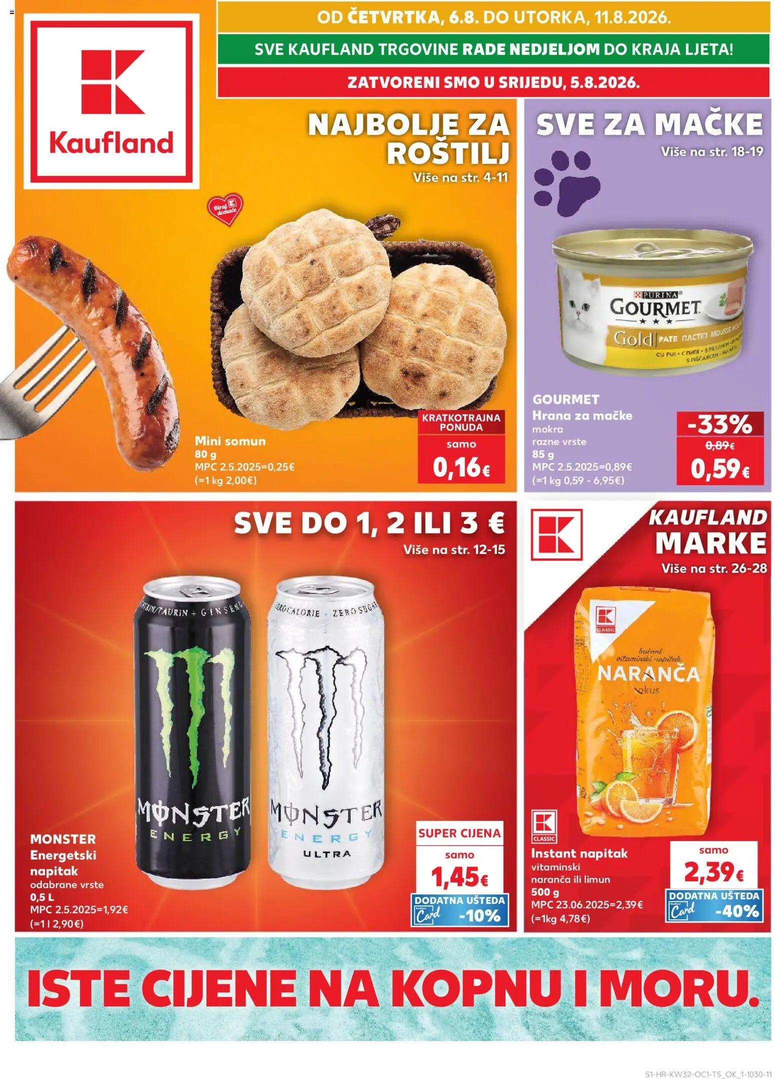 Pregled letka Split-Ravne njive trgovine Kaufland vrijedi od 06.08.2026