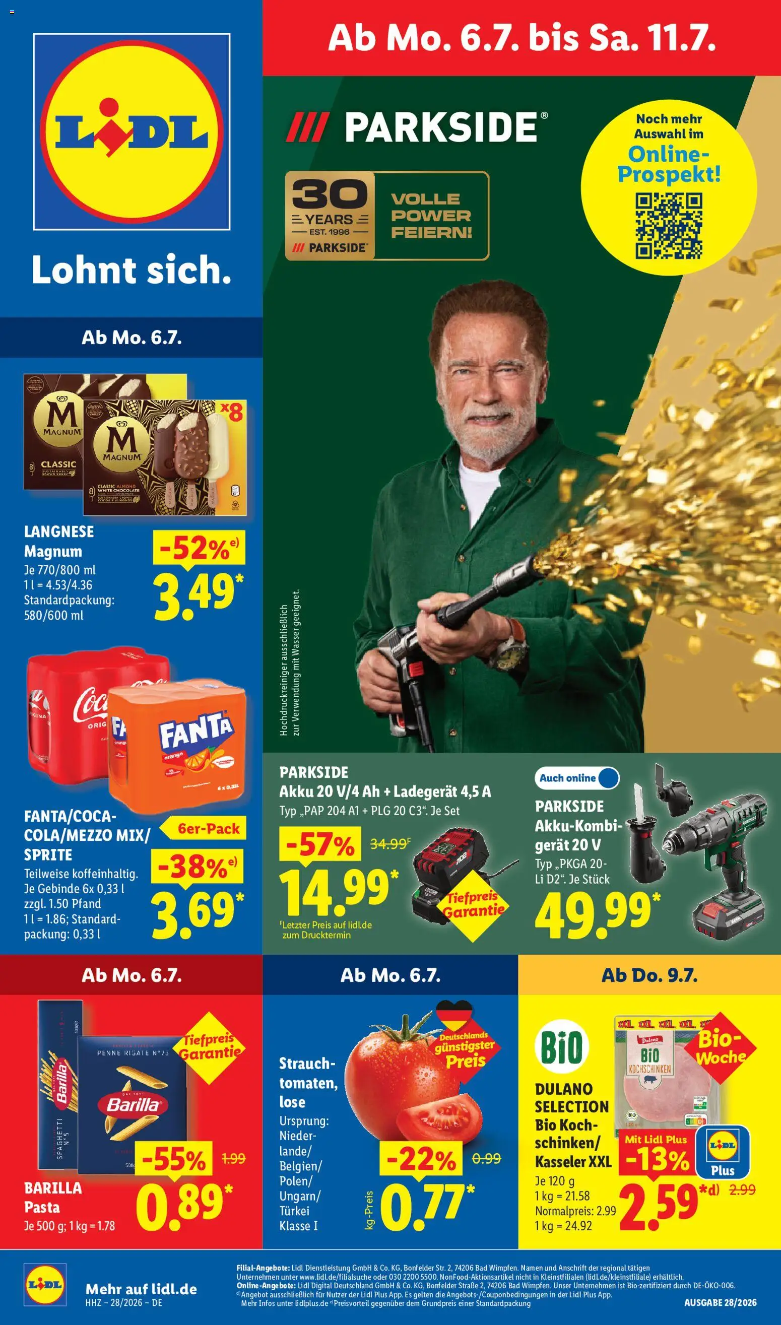 Vorschau von dem Prospekt des Geschäftes Lidl, gültig ab dem 06.07.2026